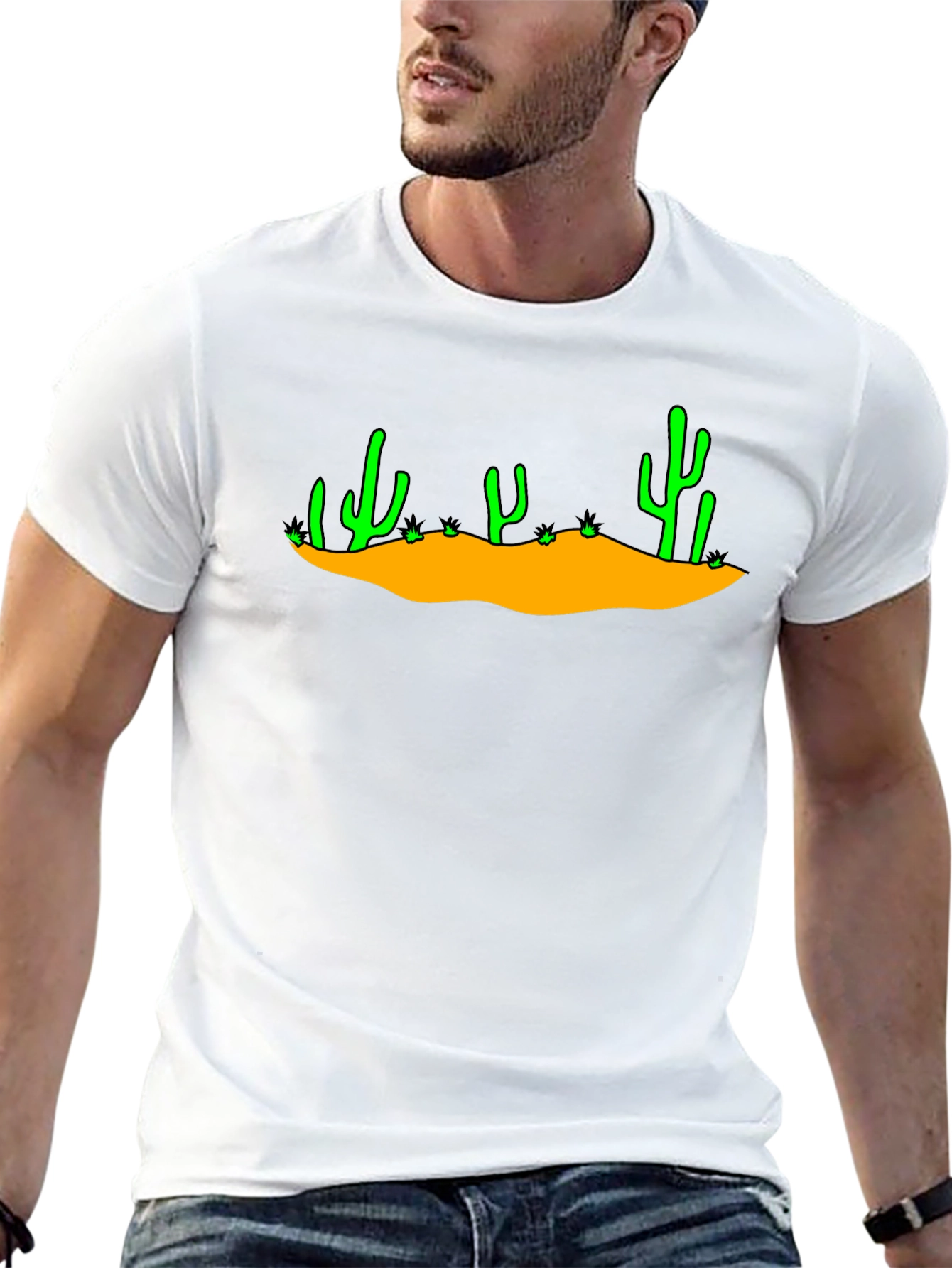 Cactus Desert Scene Graphic Tee