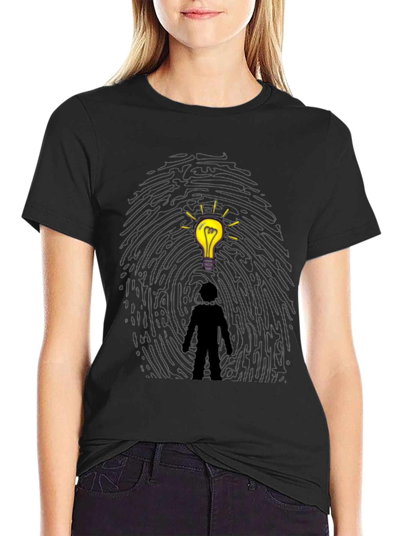 Idea Fingerprint T-Shirt - Unique Graphic Tee