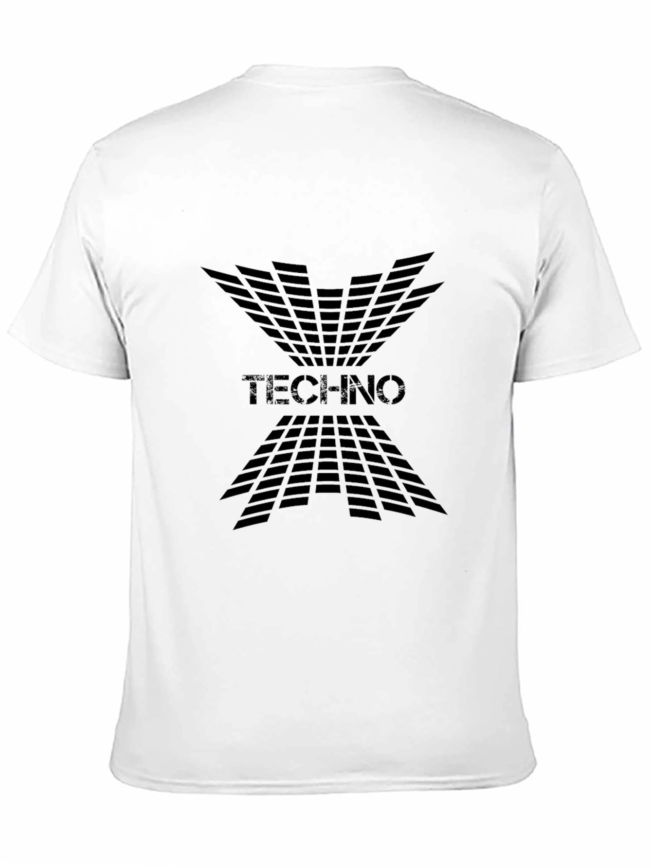 Techno Graphic Print Black T-Shirt