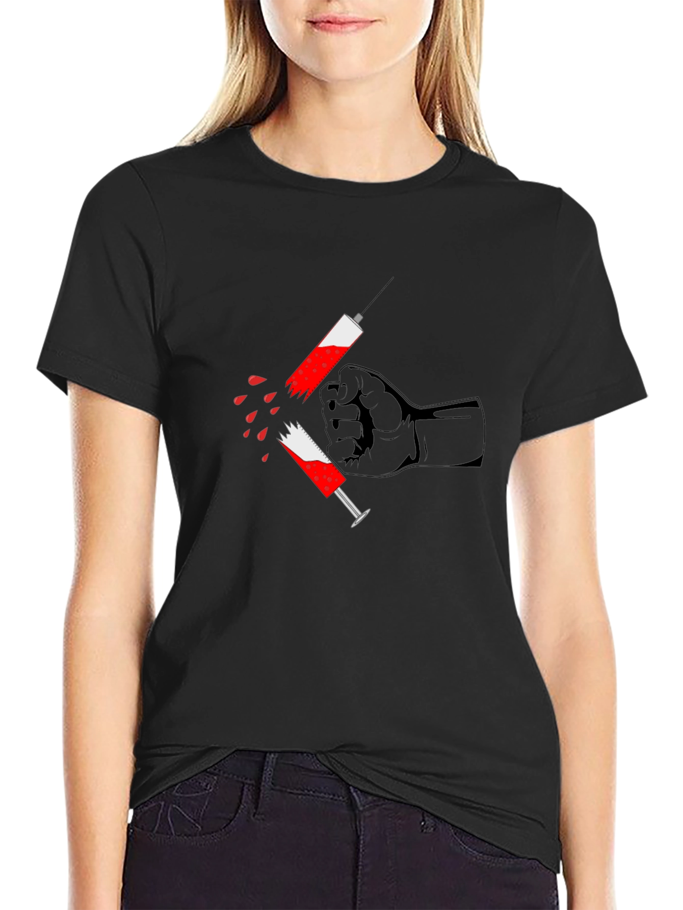 Anti-Drug Graphic Tee - Black