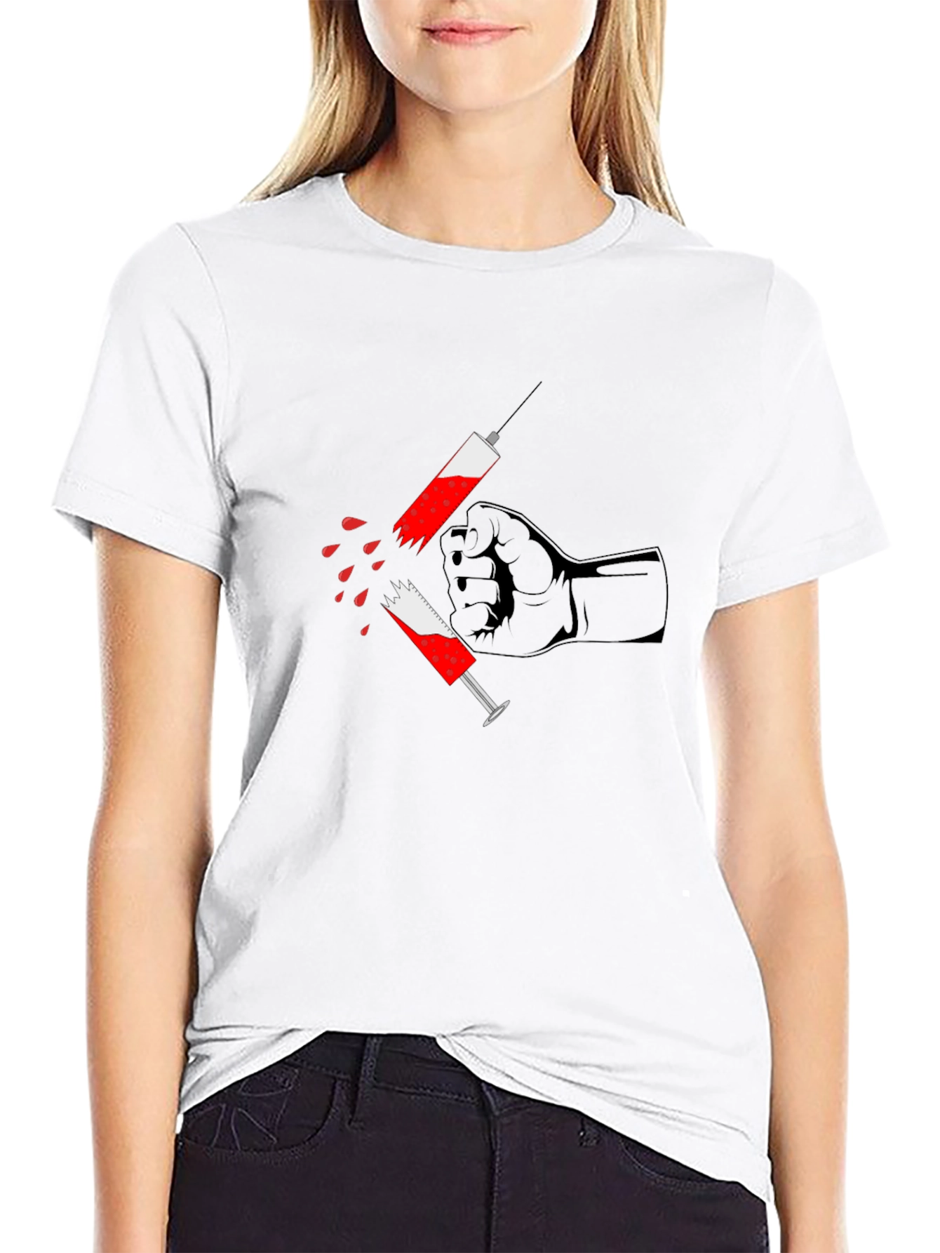 Anti-Drug Graphic Tee - Black