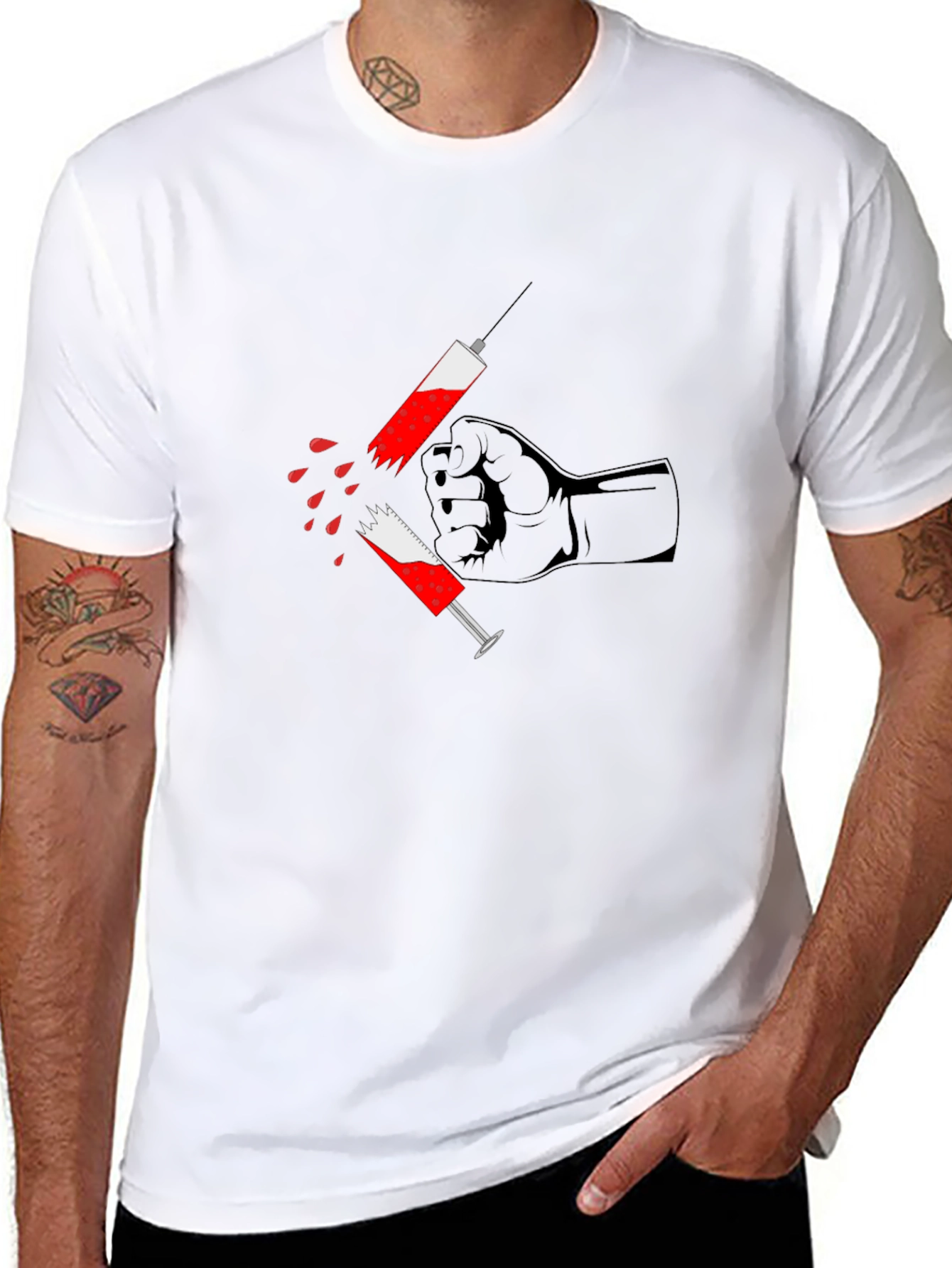 Anti-Drug Graphic Tee - Black