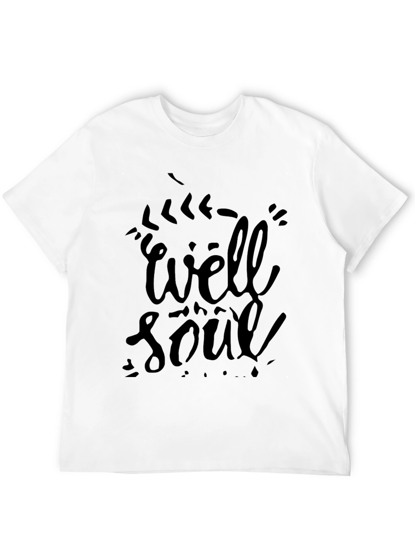 Well Soul Black Graphic T-Shirt