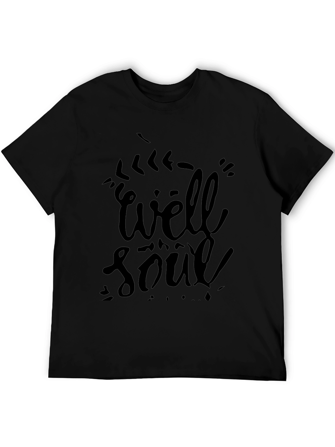 Well Soul Black Graphic T-Shirt