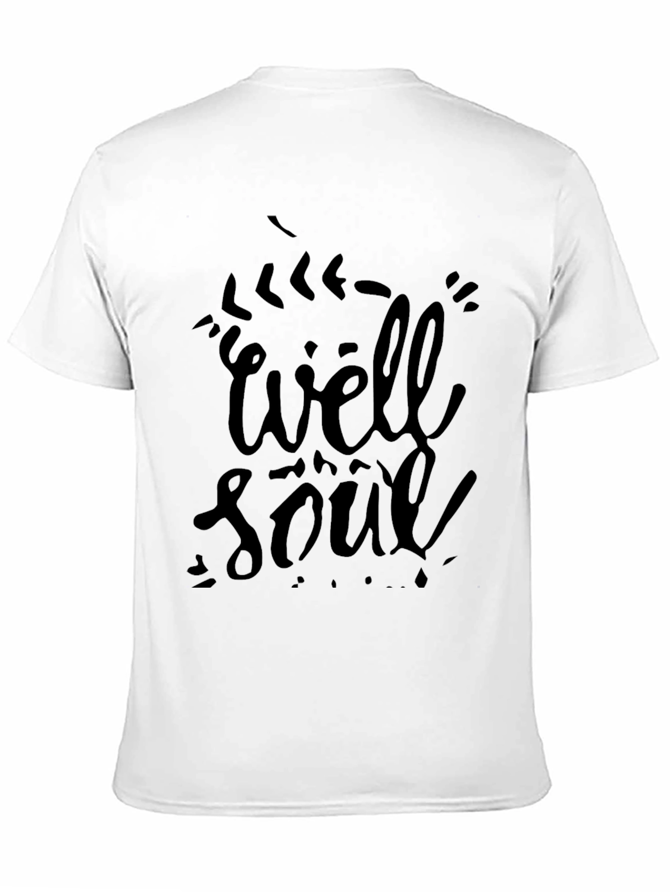 Well Soul Black Graphic T-Shirt