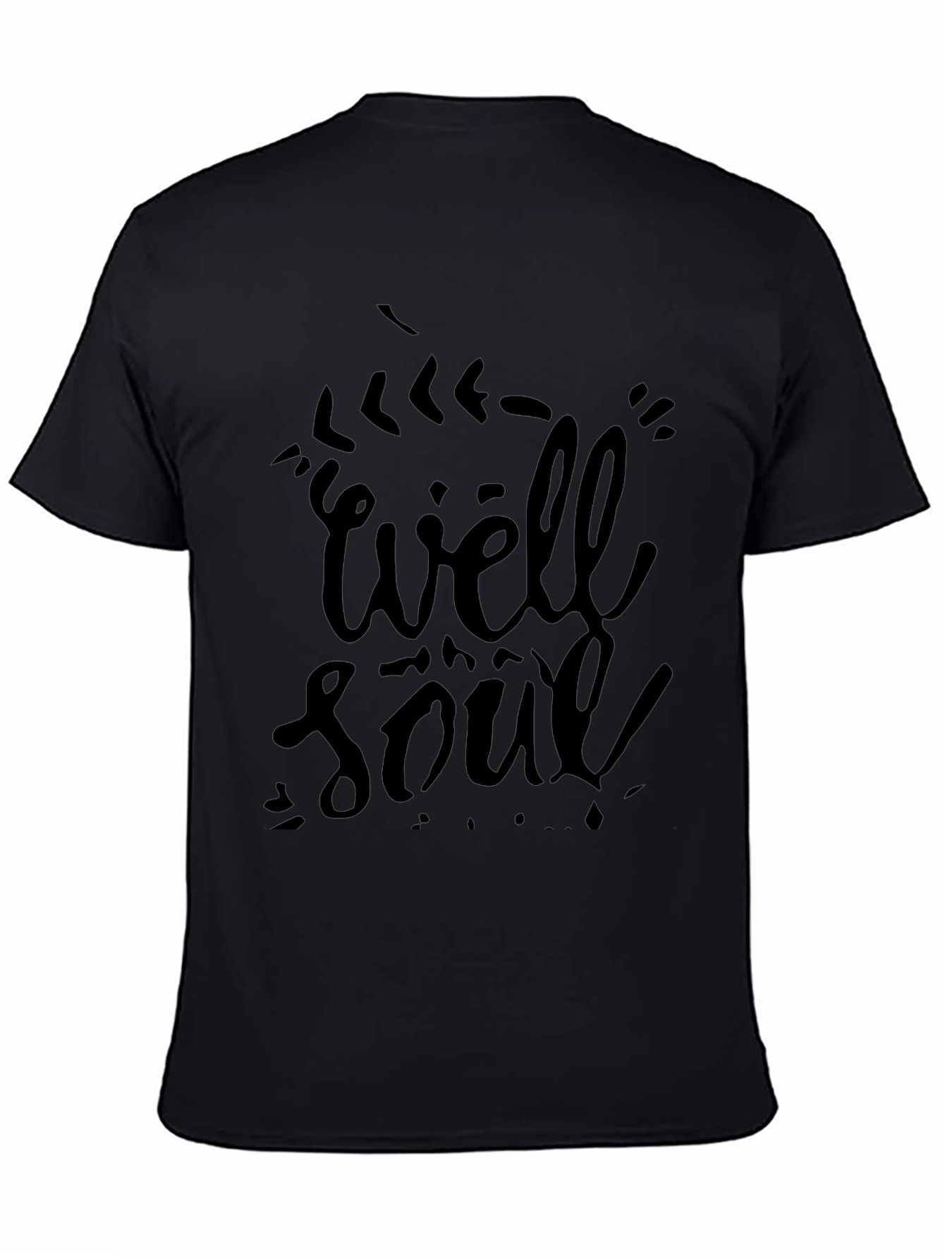 Well Soul Black Graphic T-Shirt