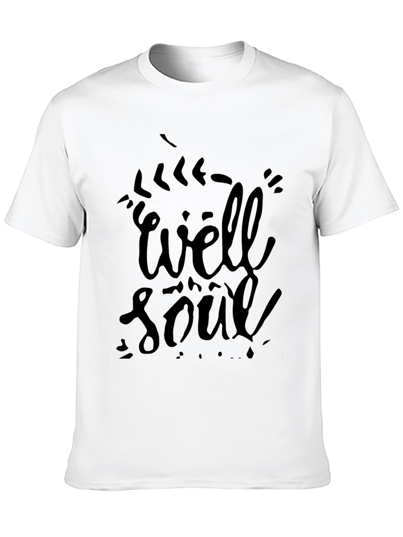 Well Soul Black Graphic T-Shirt