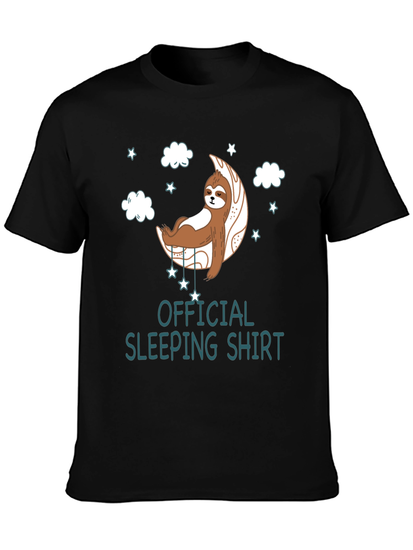 Sloth Sleeping Shirt - Unisex Black Tee