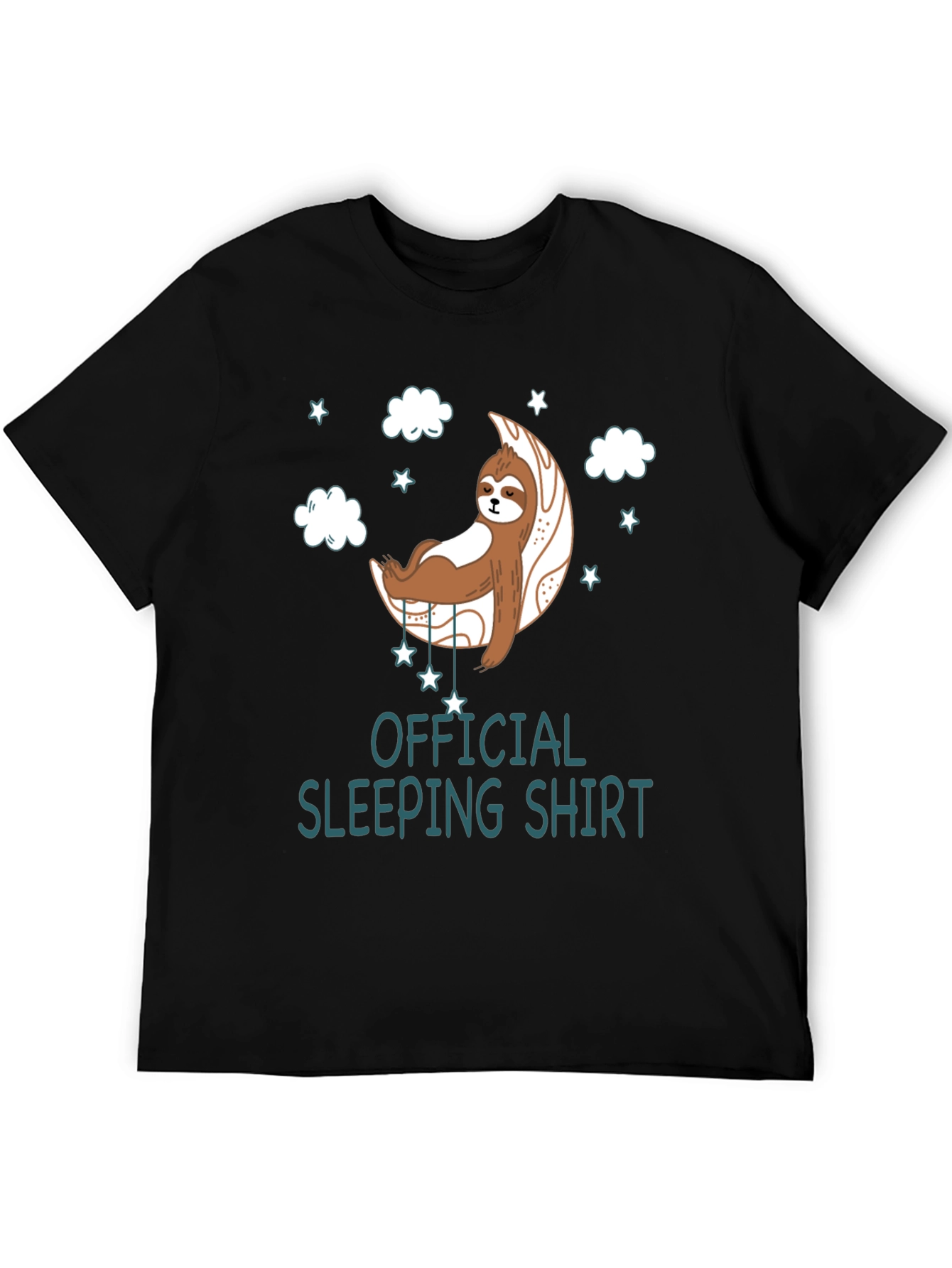 Sloth Sleeping Shirt - Unisex Black Tee