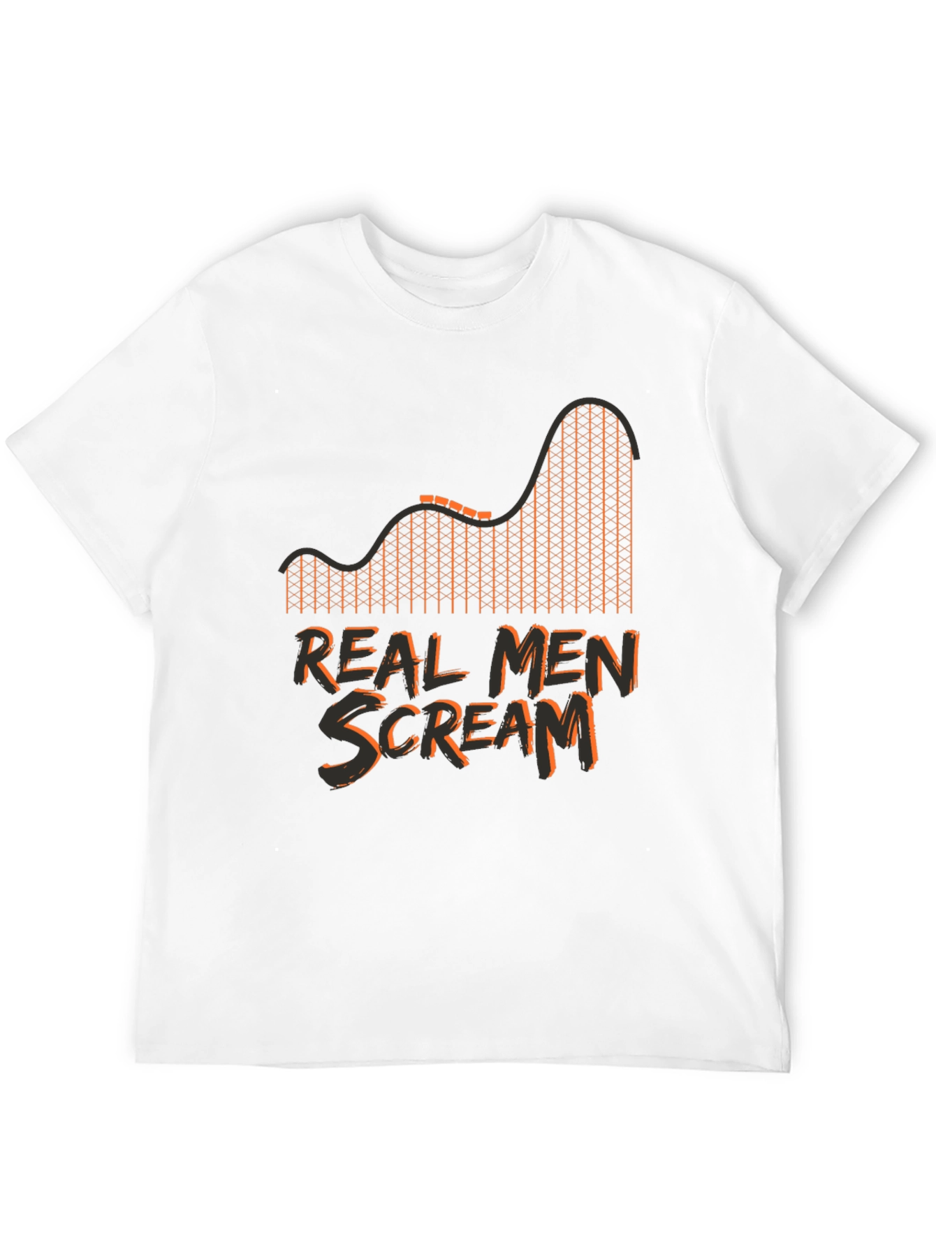 Real Men Scream Roller Coaster T-Shirt