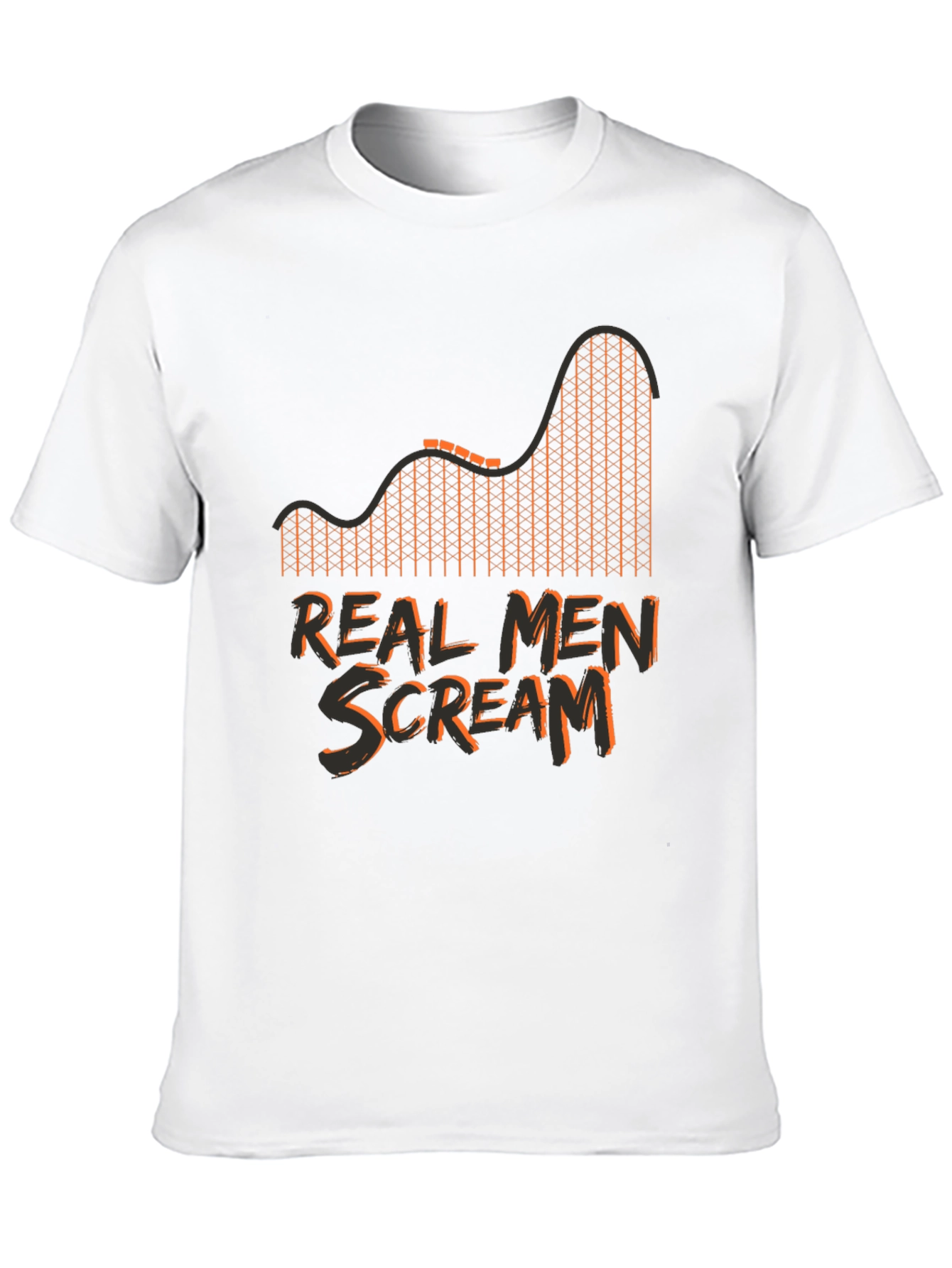 Real Men Scream Roller Coaster T-Shirt