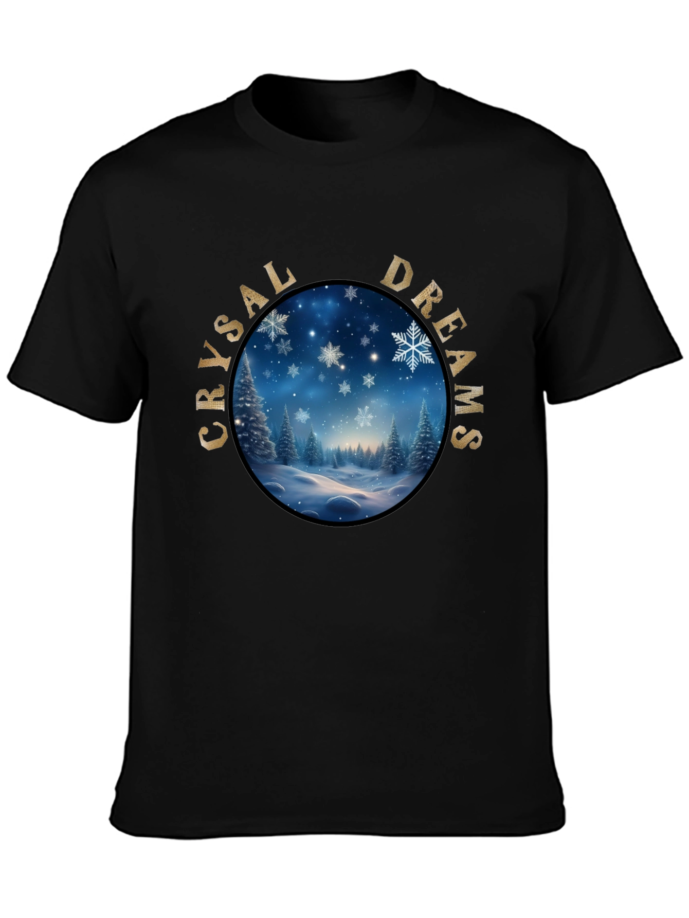 Crystal Dreams Graphic Tee - Winter Snow Scene