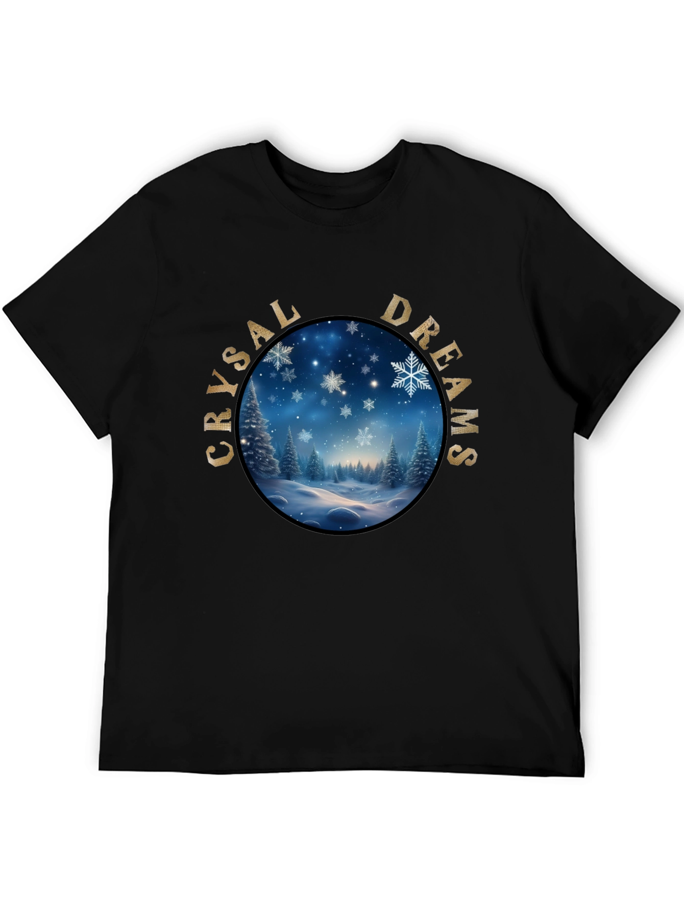 Crystal Dreams Graphic Tee - Winter Snow Scene