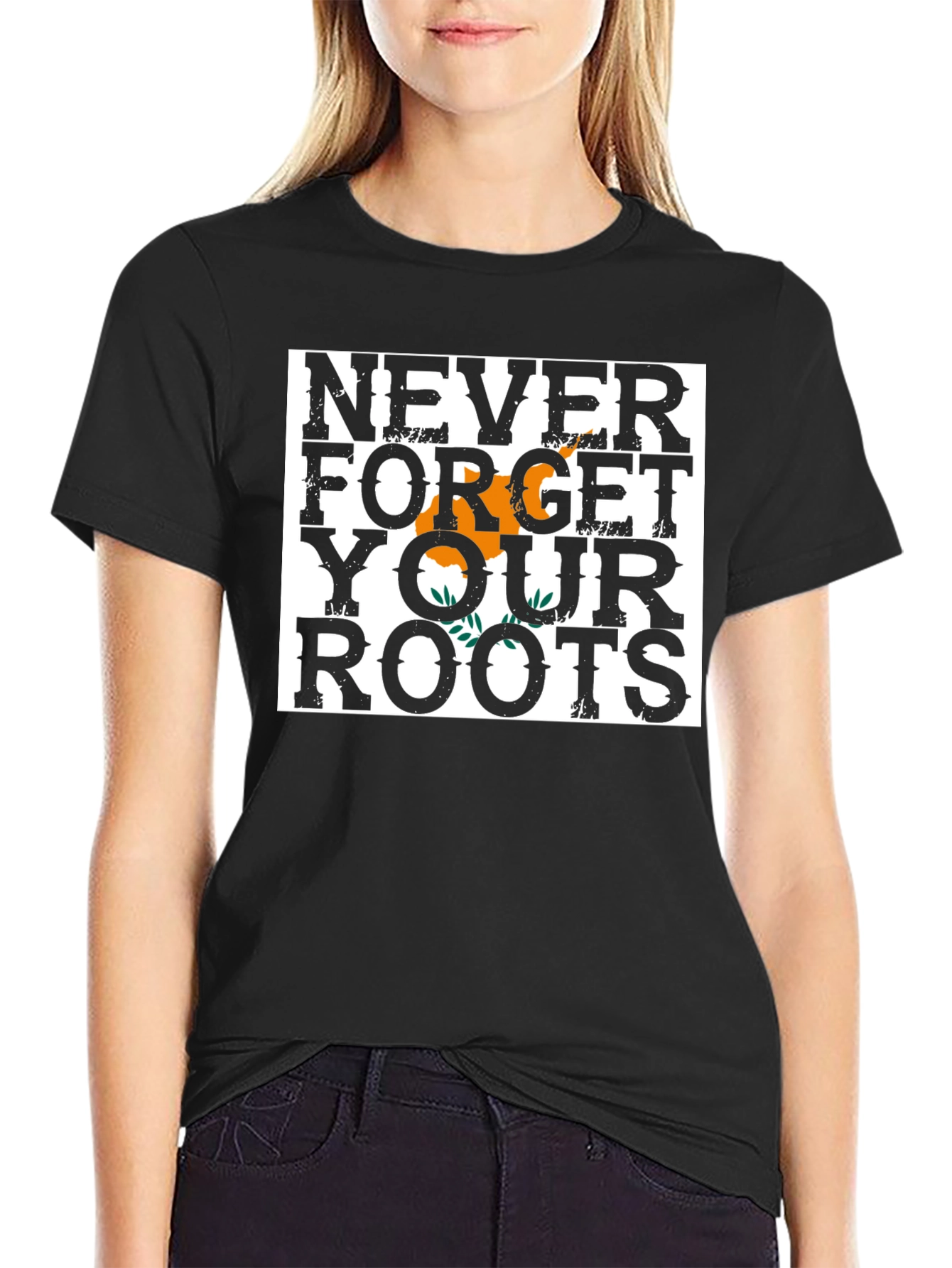 Never Forget Your Roots T-Shirt Cyprus Flag
