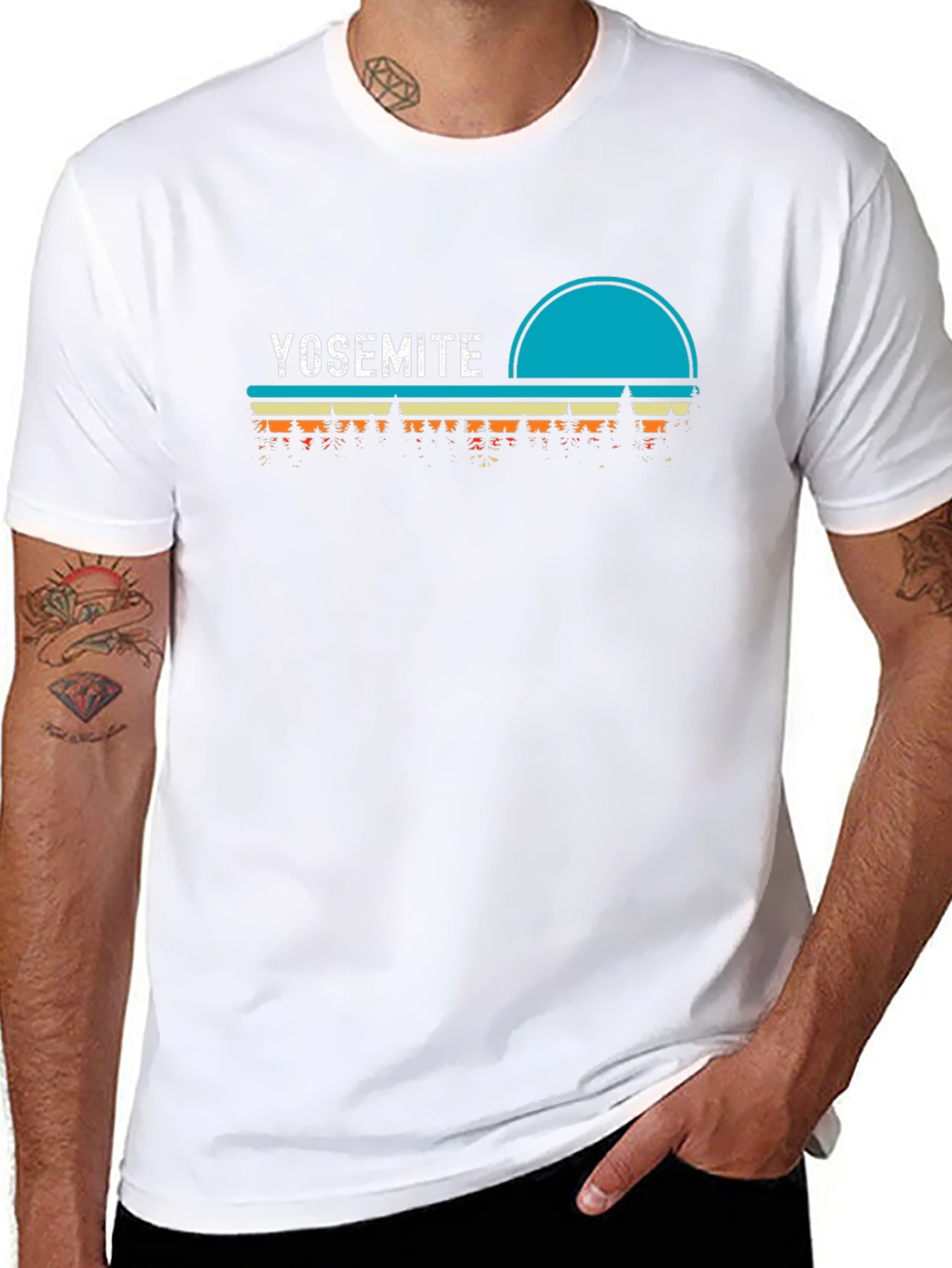 Yosemite Retro Graphic T-Shirt Black
