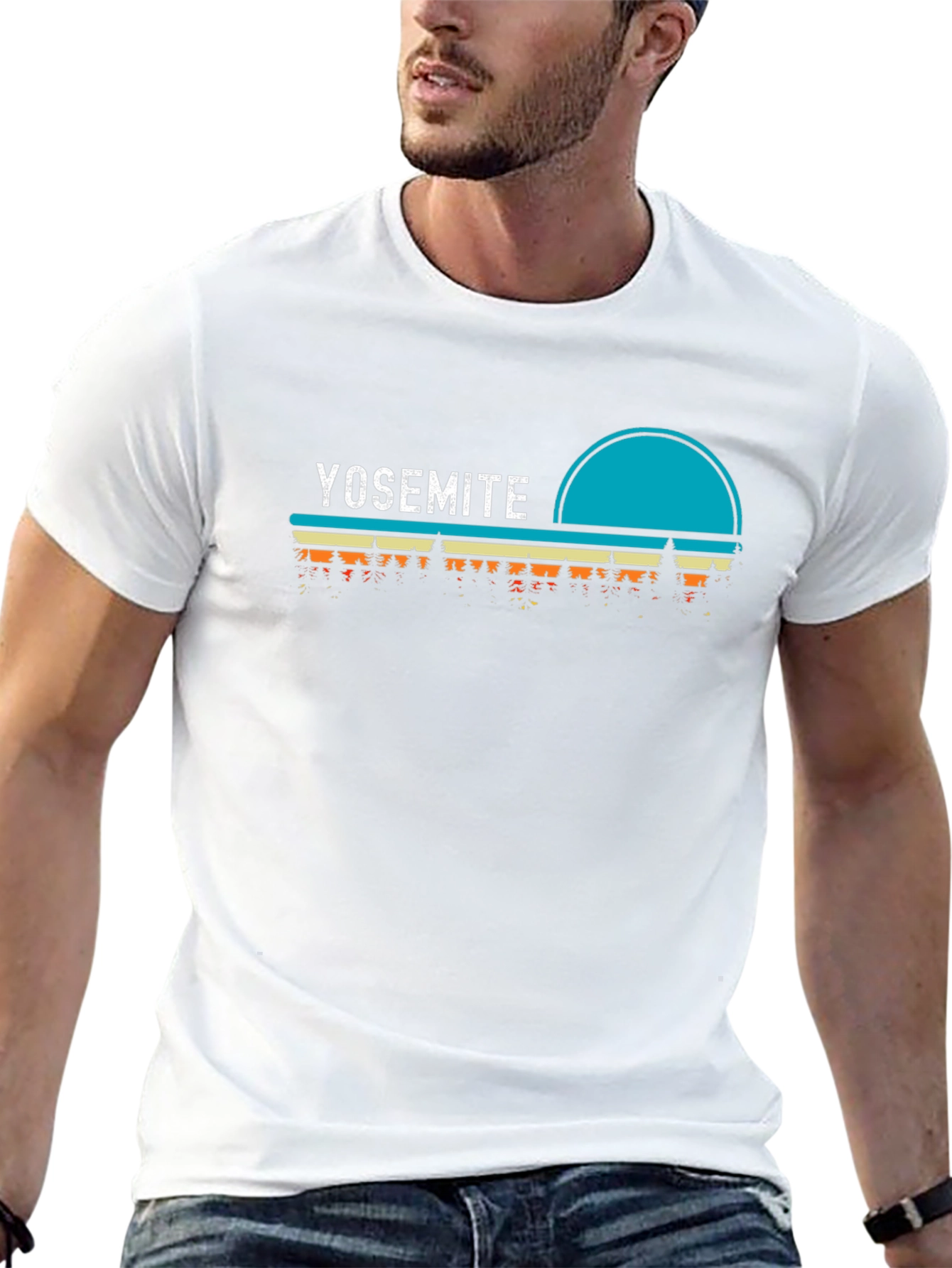 Yosemite Retro Graphic T-Shirt Black