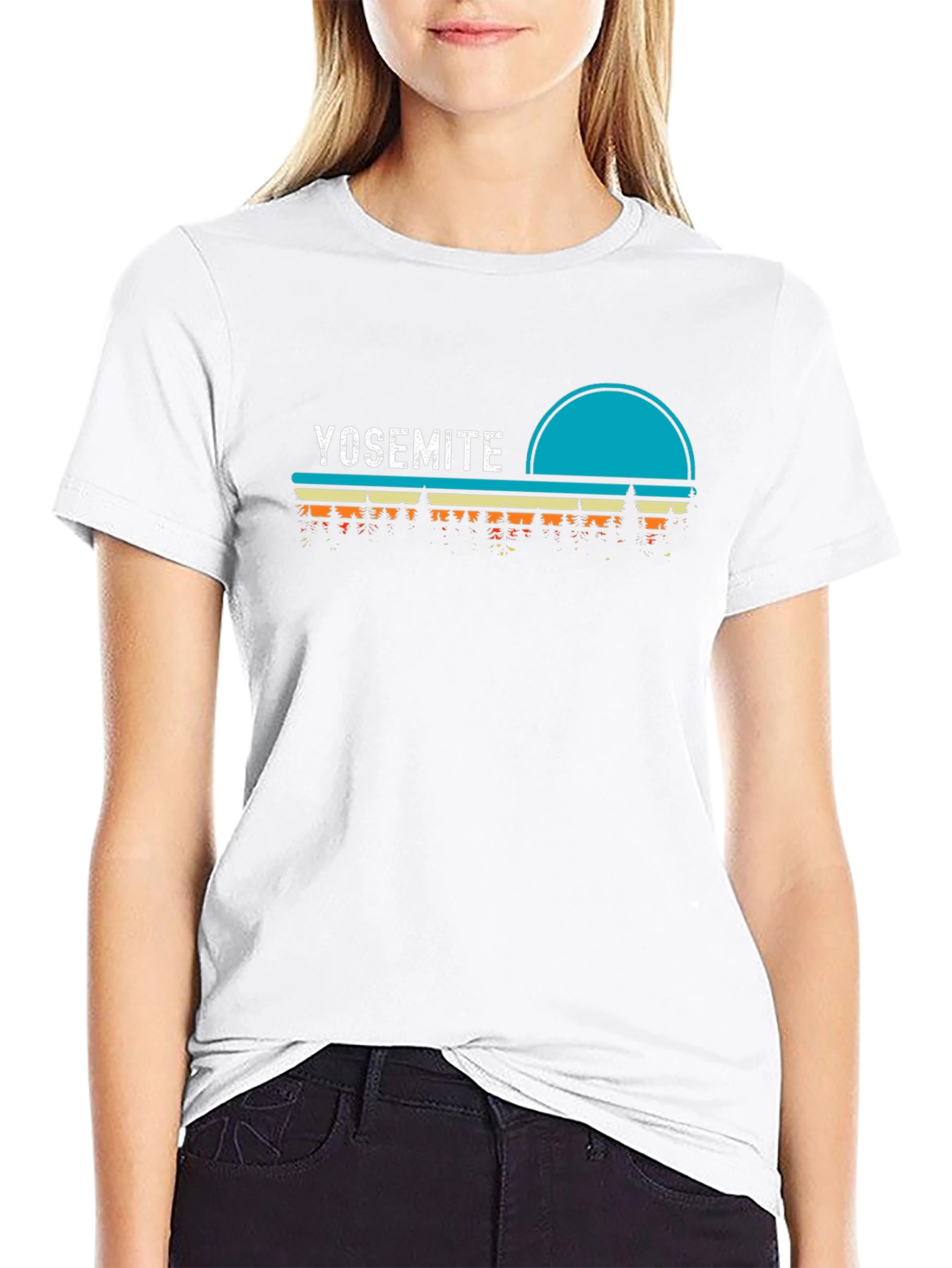 Yosemite Retro Graphic T-Shirt Black