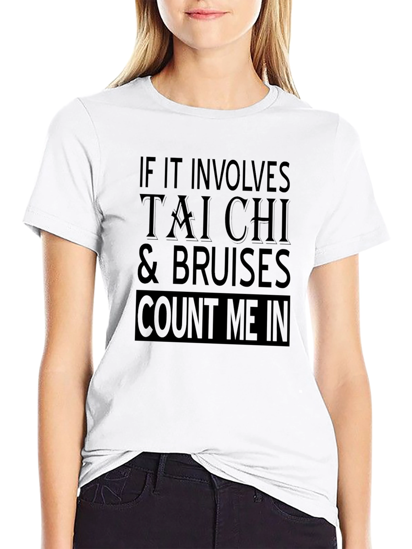 Tai Chi & Bruises Mens Black Graphic Tee