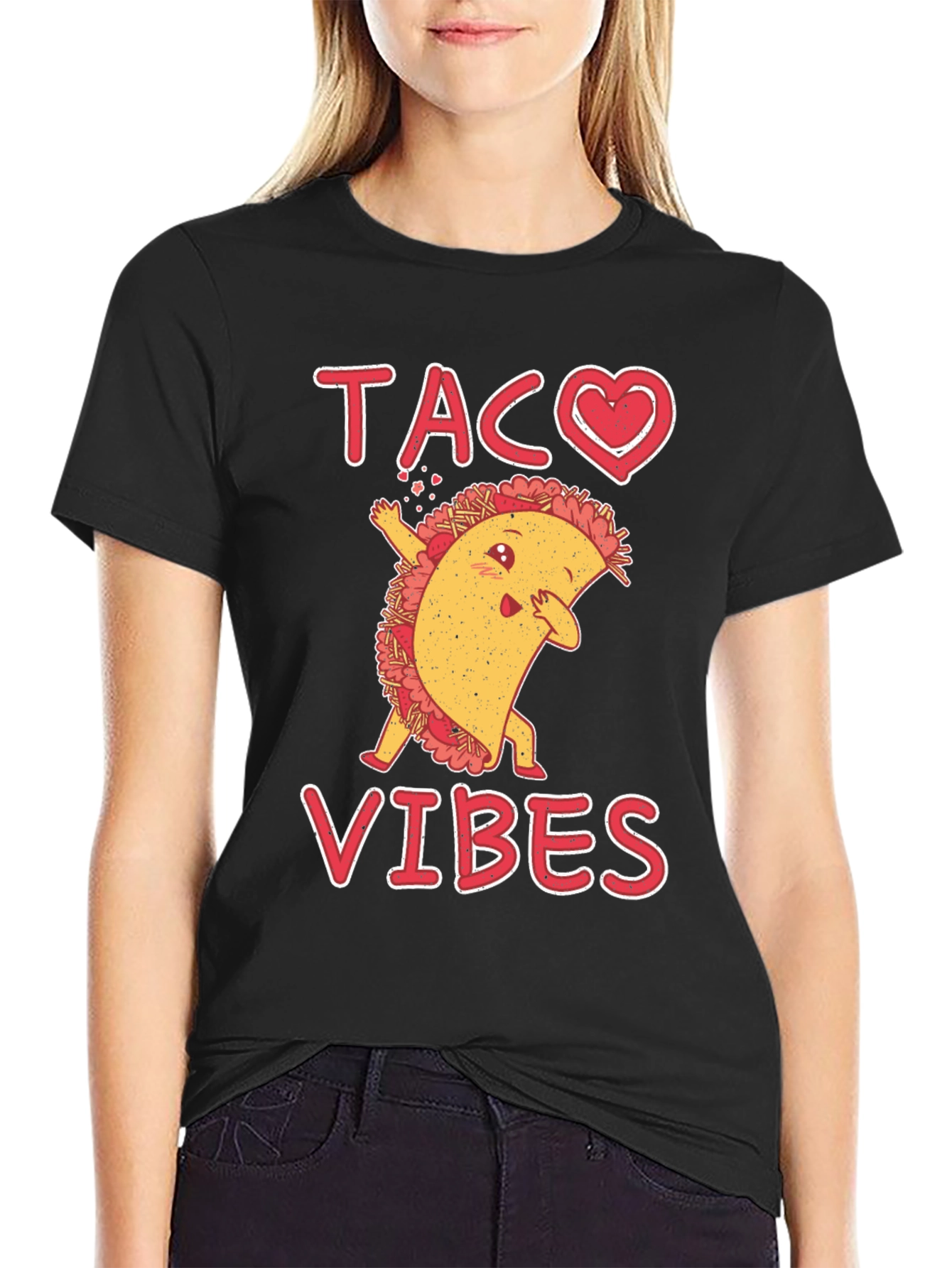 Taco Vibes Graphic Tee - Funny Dabbing Taco Shirt