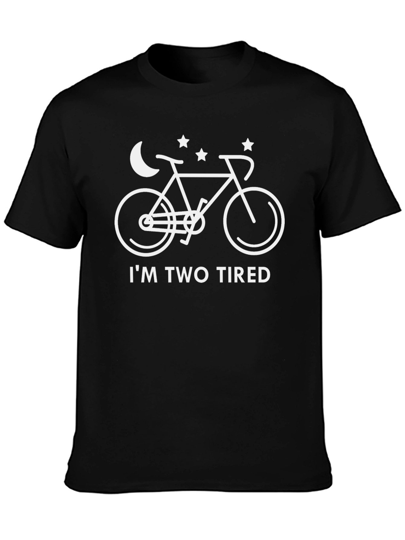 Im Two Tired Bicycle Graphic Tee - Black