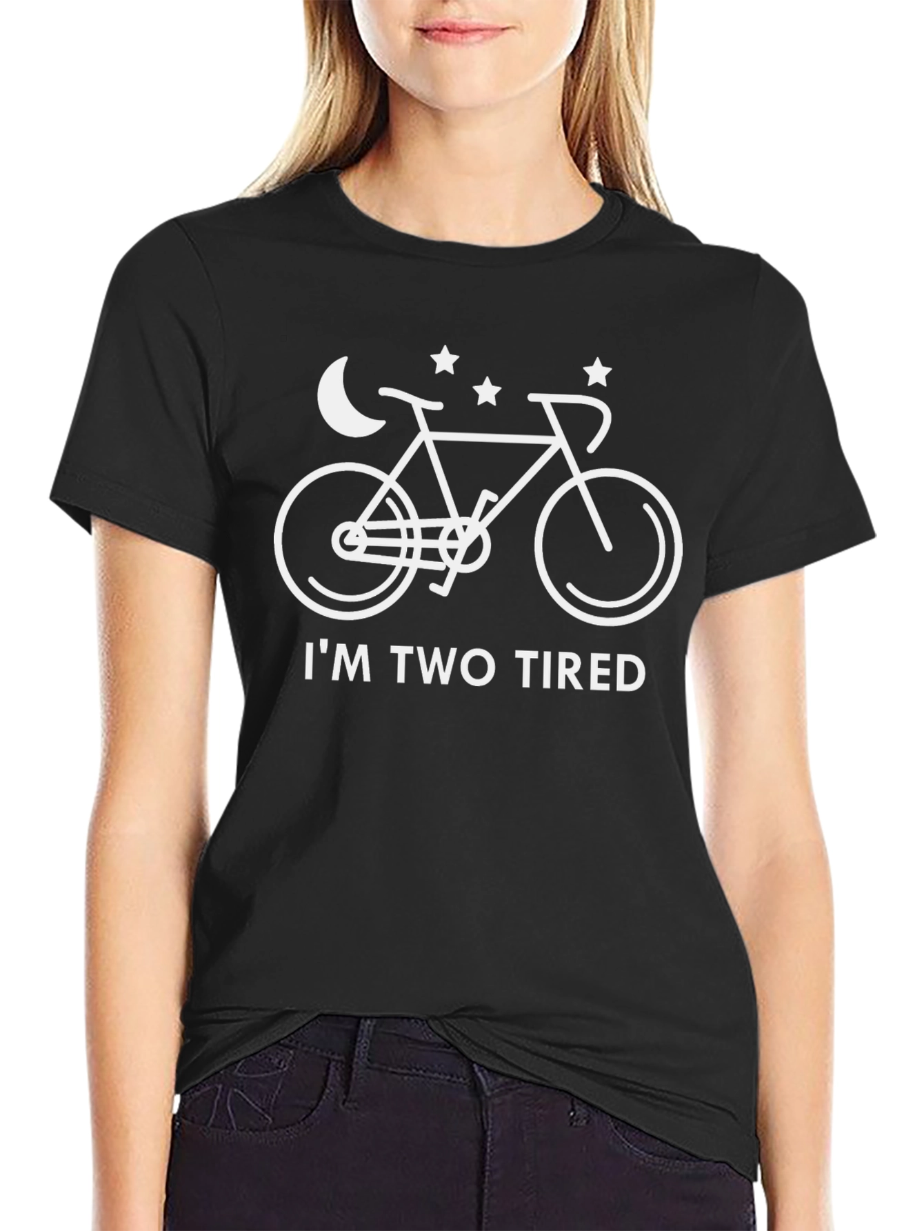 Im Two Tired Bicycle Graphic Tee - Black