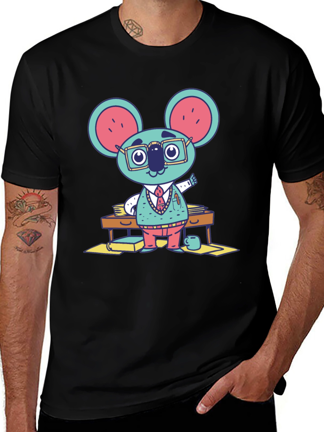 Quirky Koala Professor Graphic Tee