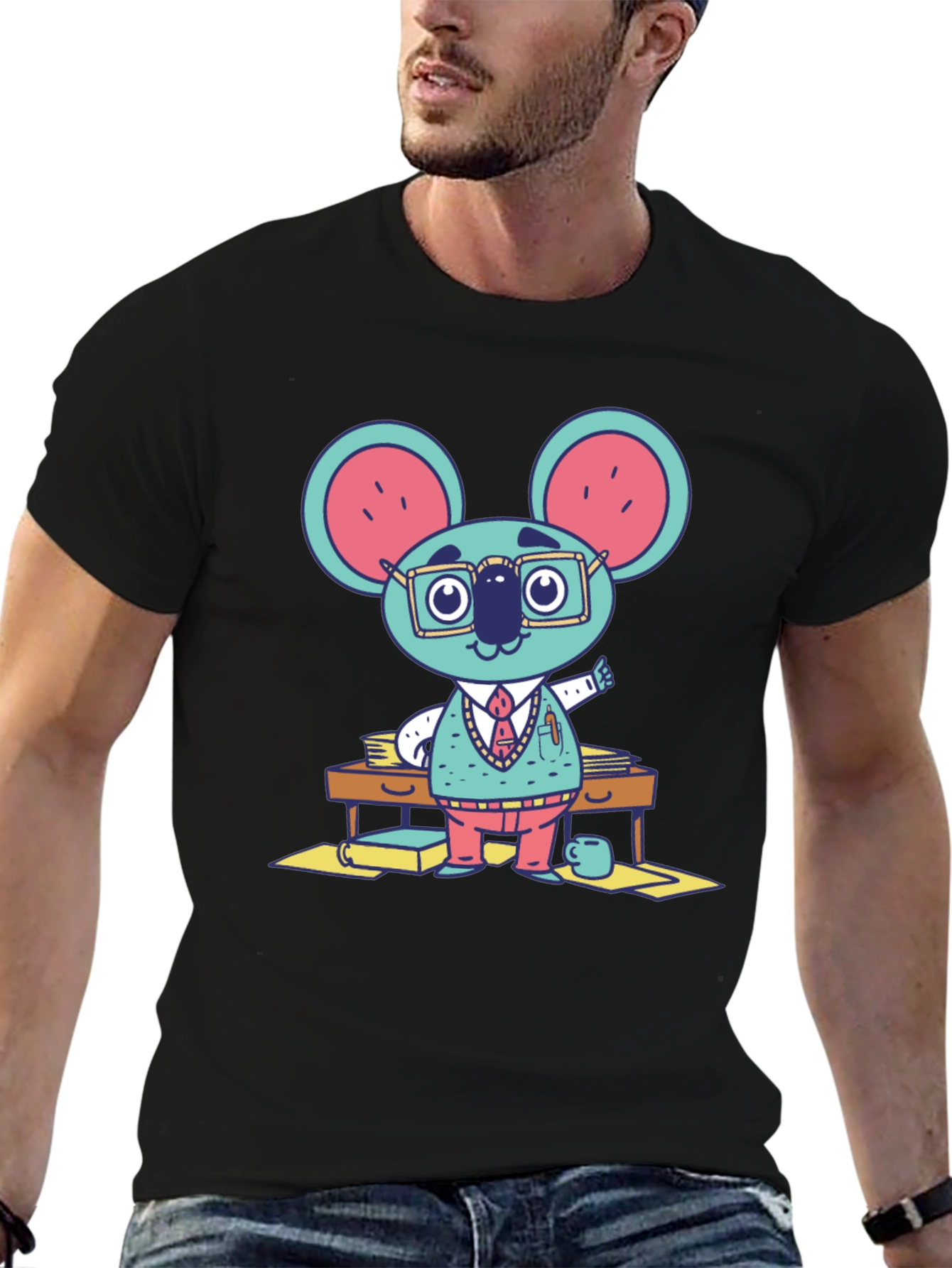 Quirky Koala Professor Graphic Tee