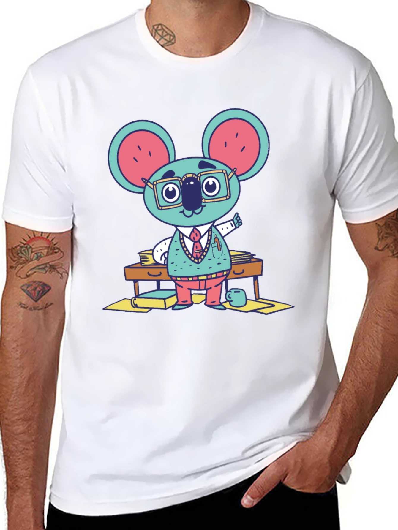 Quirky Koala Professor Graphic Tee