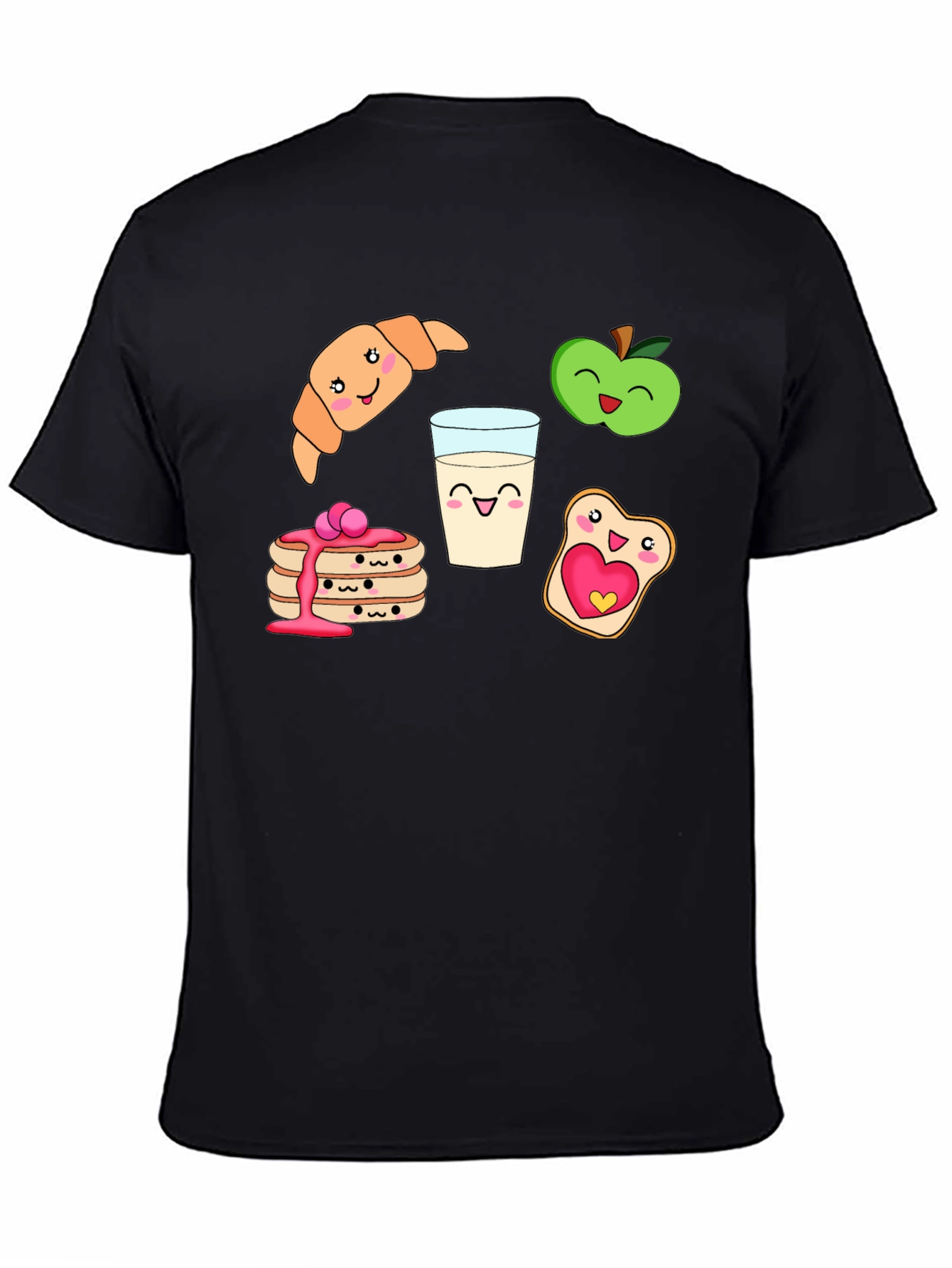 Breakfast Buddies Graphic Tee - Cute Food Cartoon Shirt