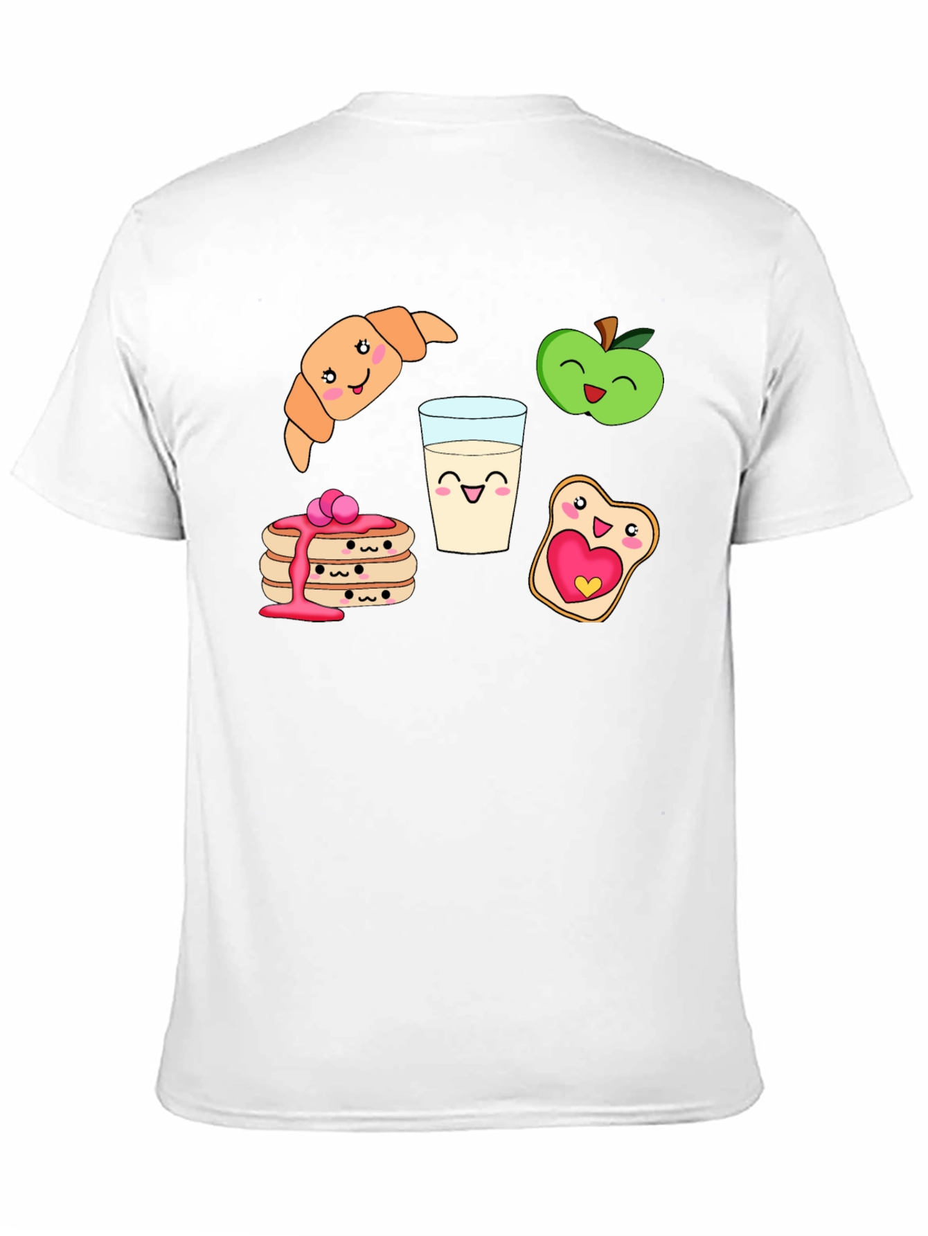 Breakfast Buddies Graphic Tee - Cute Food Cartoon Shirt