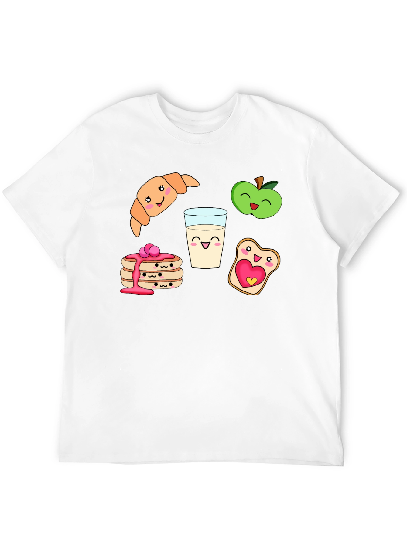 Breakfast Buddies Graphic Tee - Cute Food Cartoon Shirt