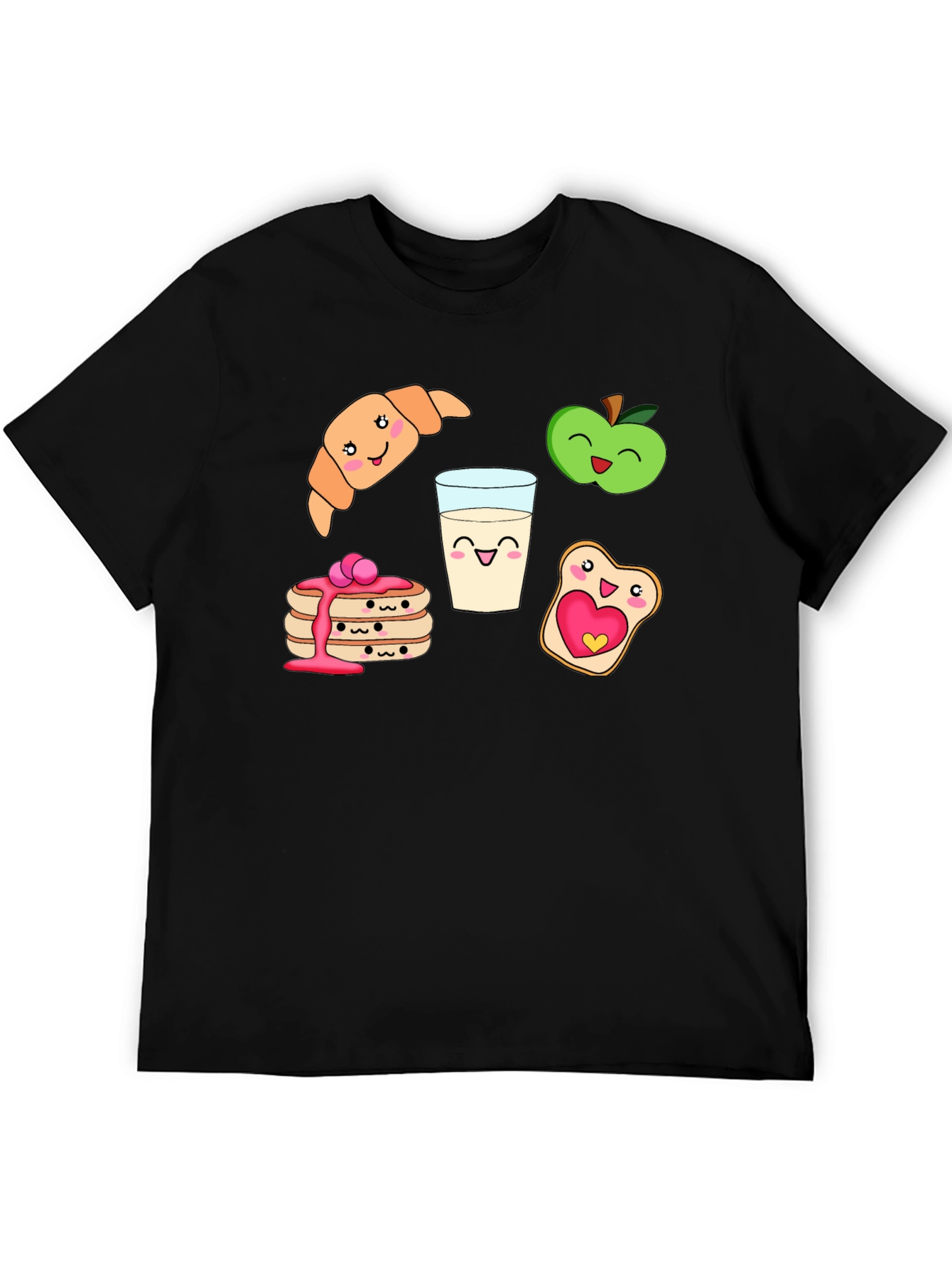 Breakfast Buddies Graphic Tee - Cute Food Cartoon Shirt