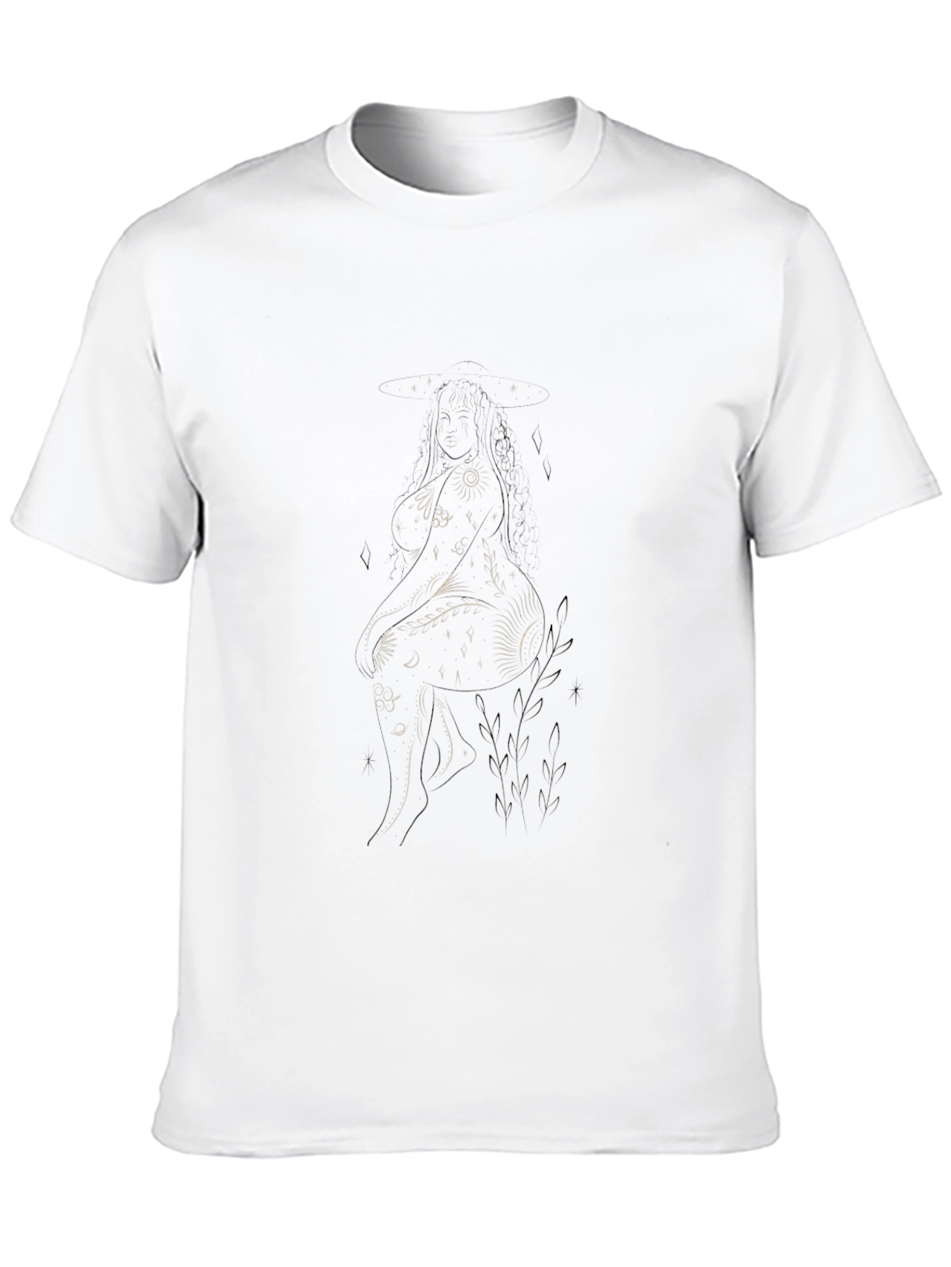 Celestial Woman Graphic Black Tee