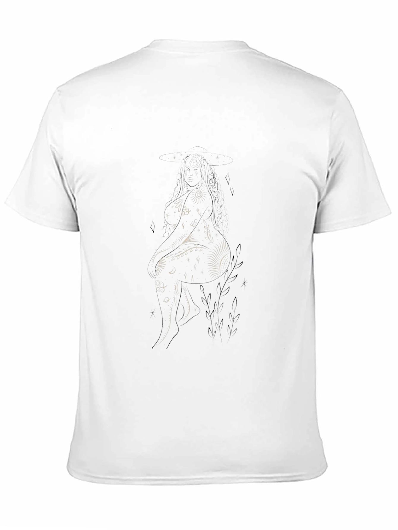 Celestial Woman Graphic Black Tee