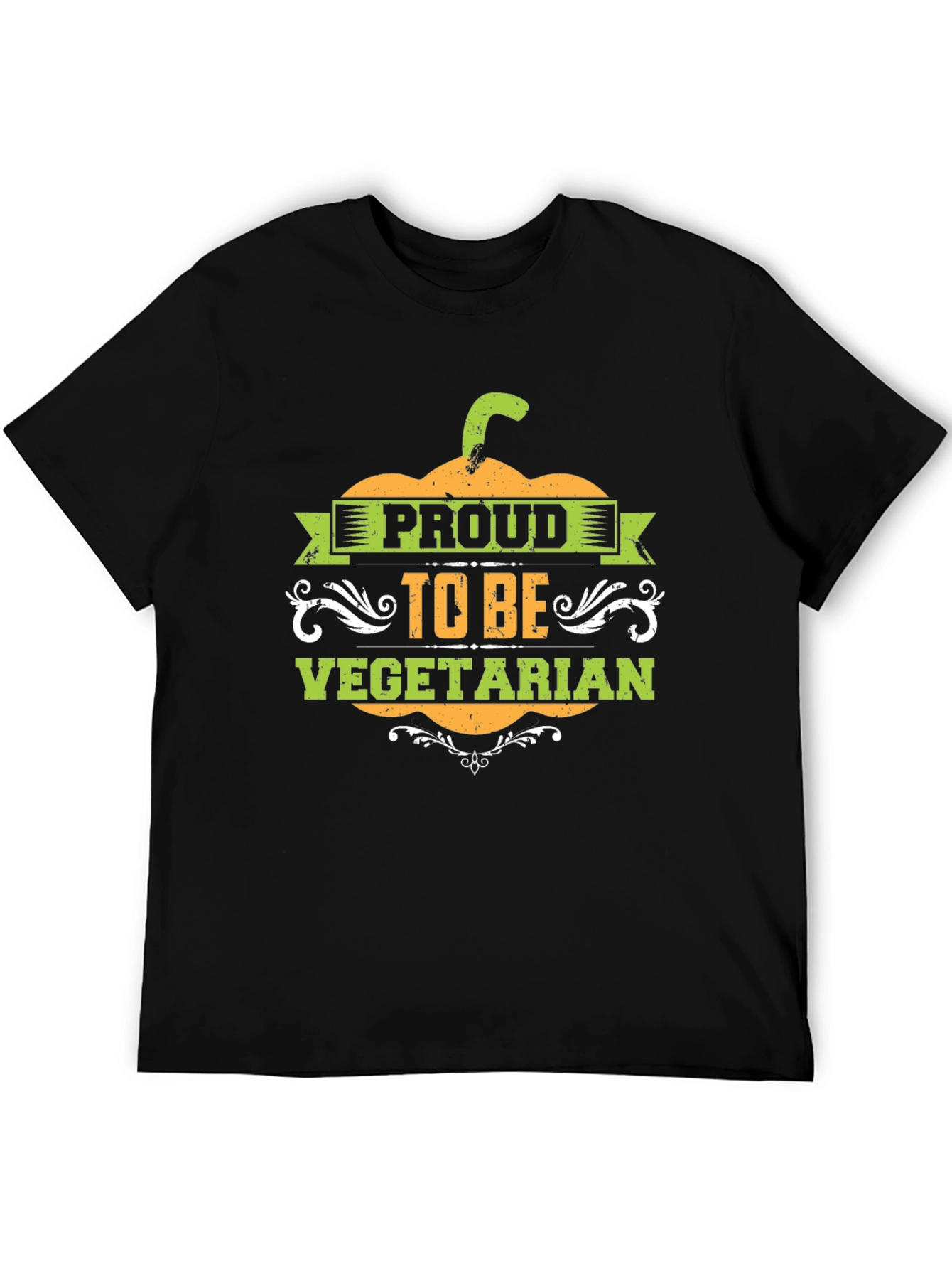 Proud Vegetarian Graphic Tee - Black