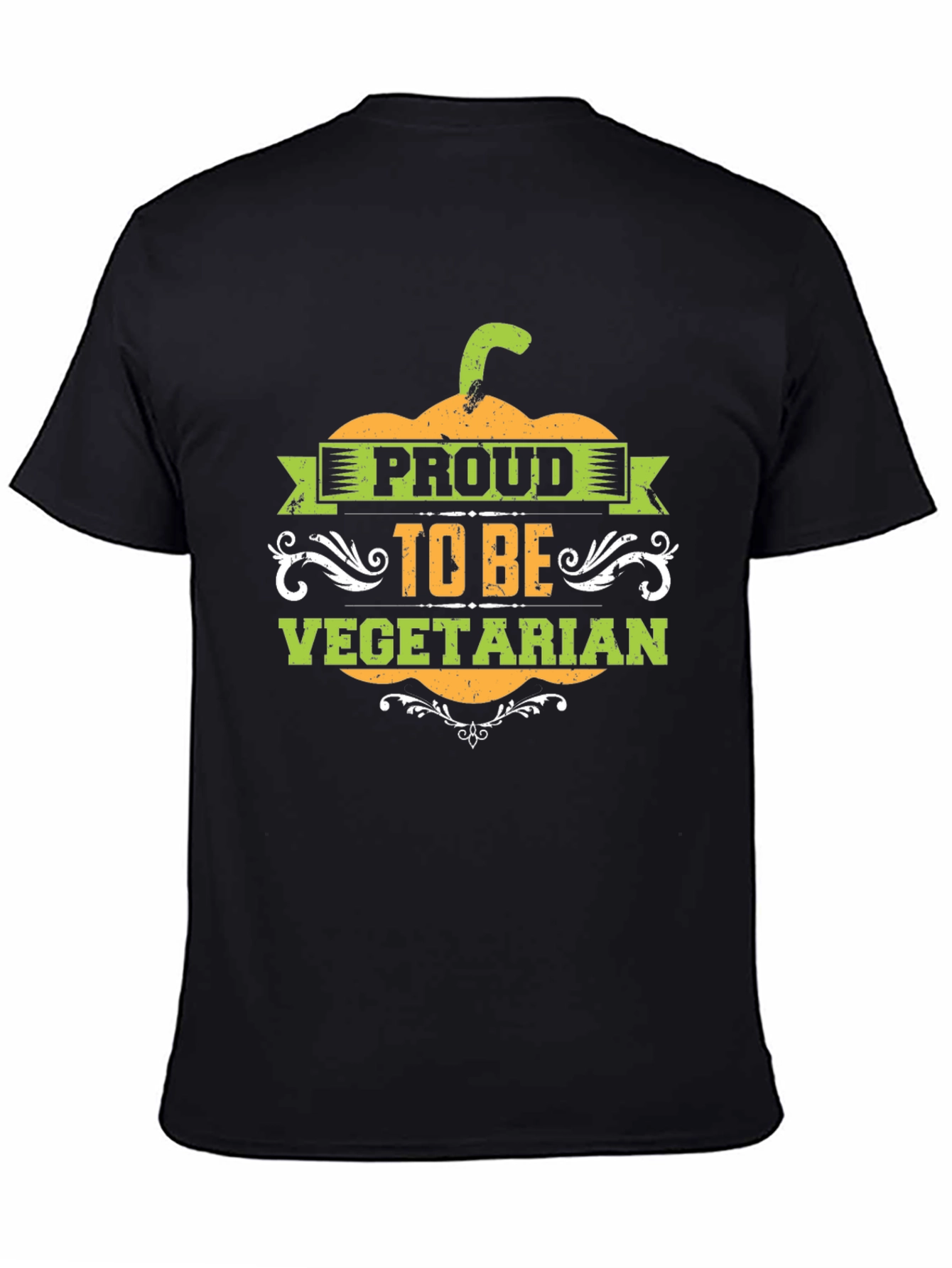 Proud Vegetarian Graphic Tee - Black