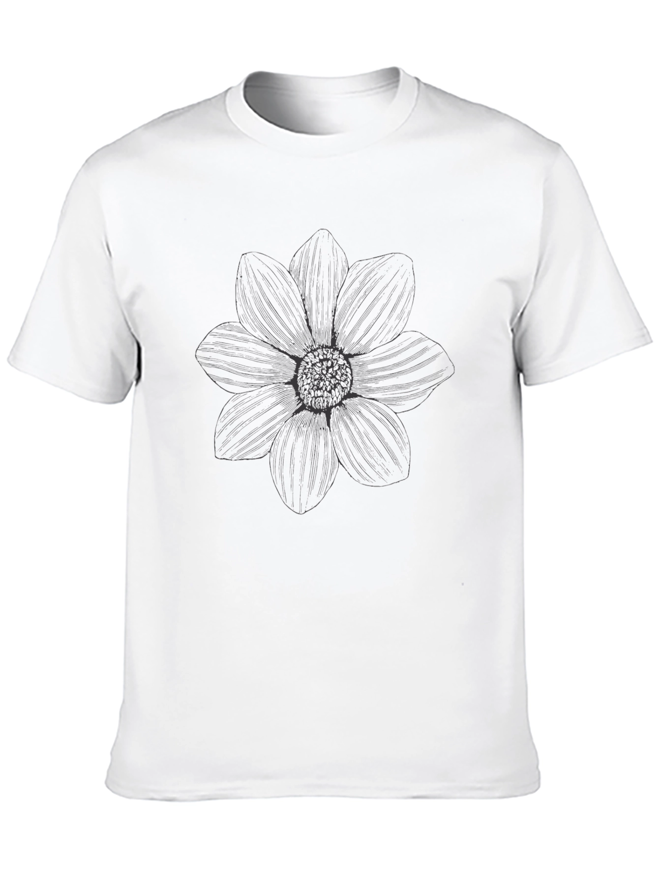 Black Flower Graphic T-Shirt