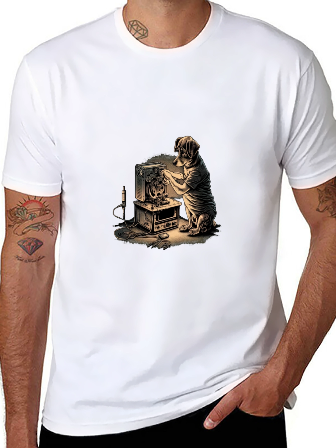 Dog Repairing Machine Graphic Tee
