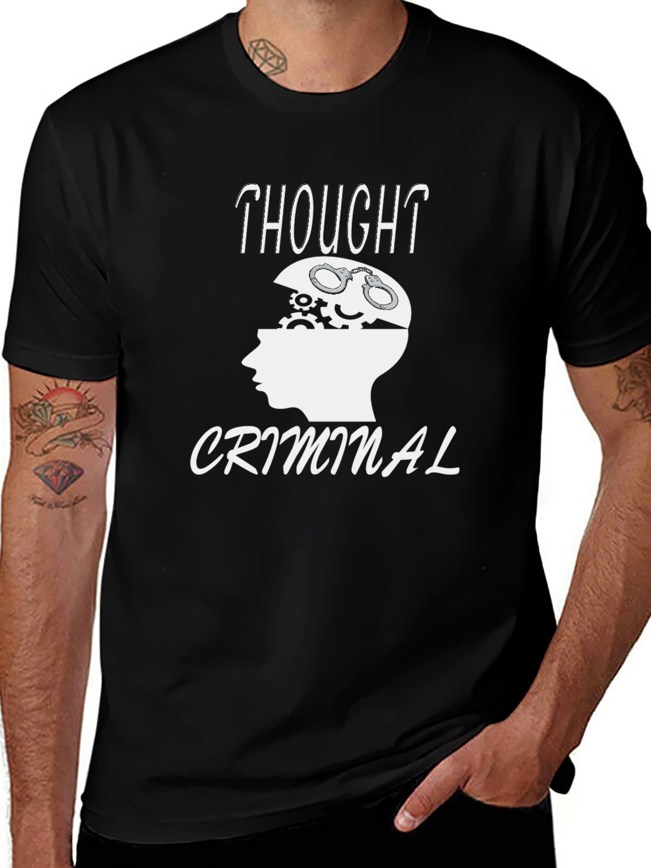 Thought Criminal T-Shirt - Unique Graphic Tee