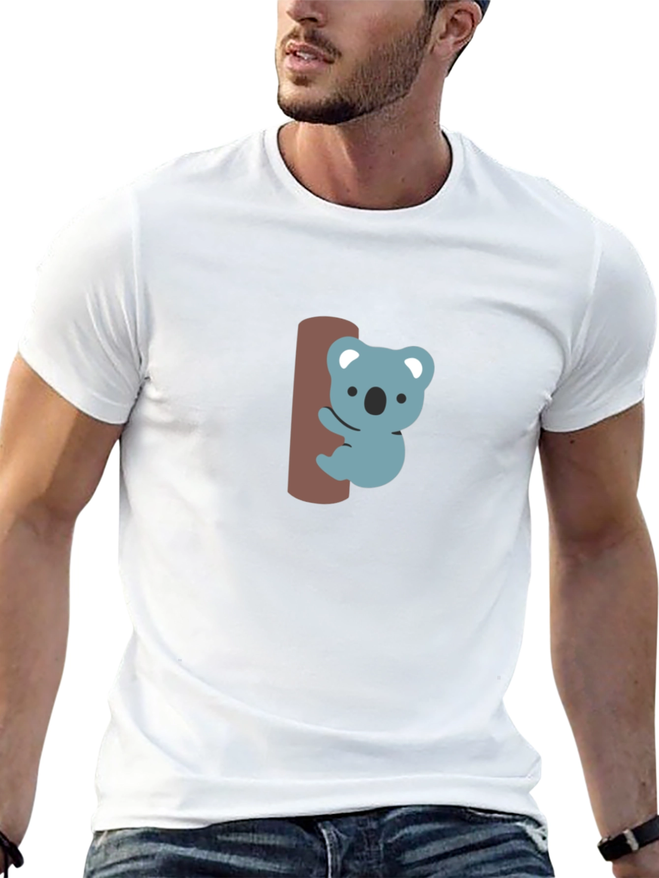 Cute Koala Graphic Tee - Black