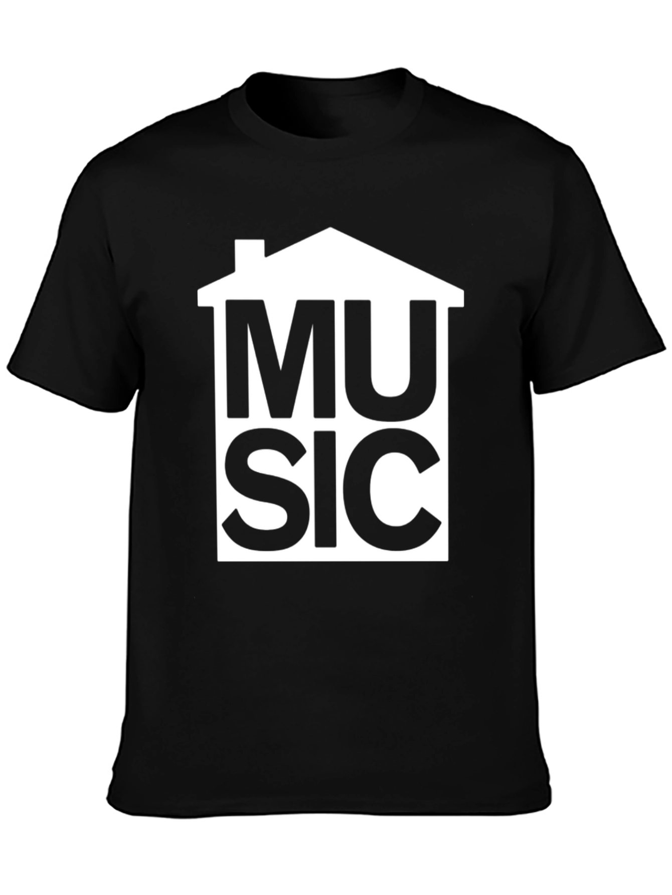 House Music Graphic T-Shirt - Black