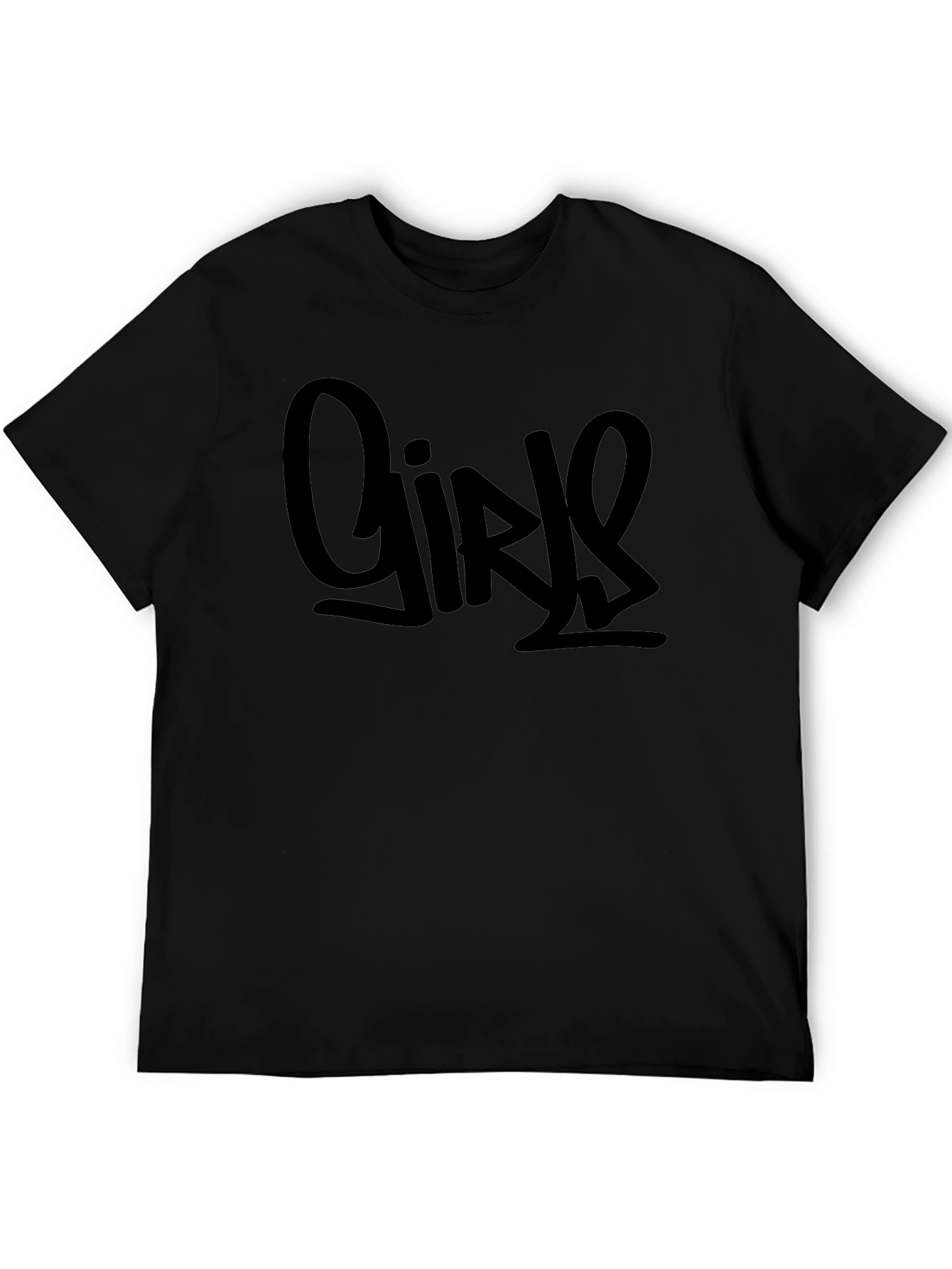 Girls Graphic Black T-Shirt