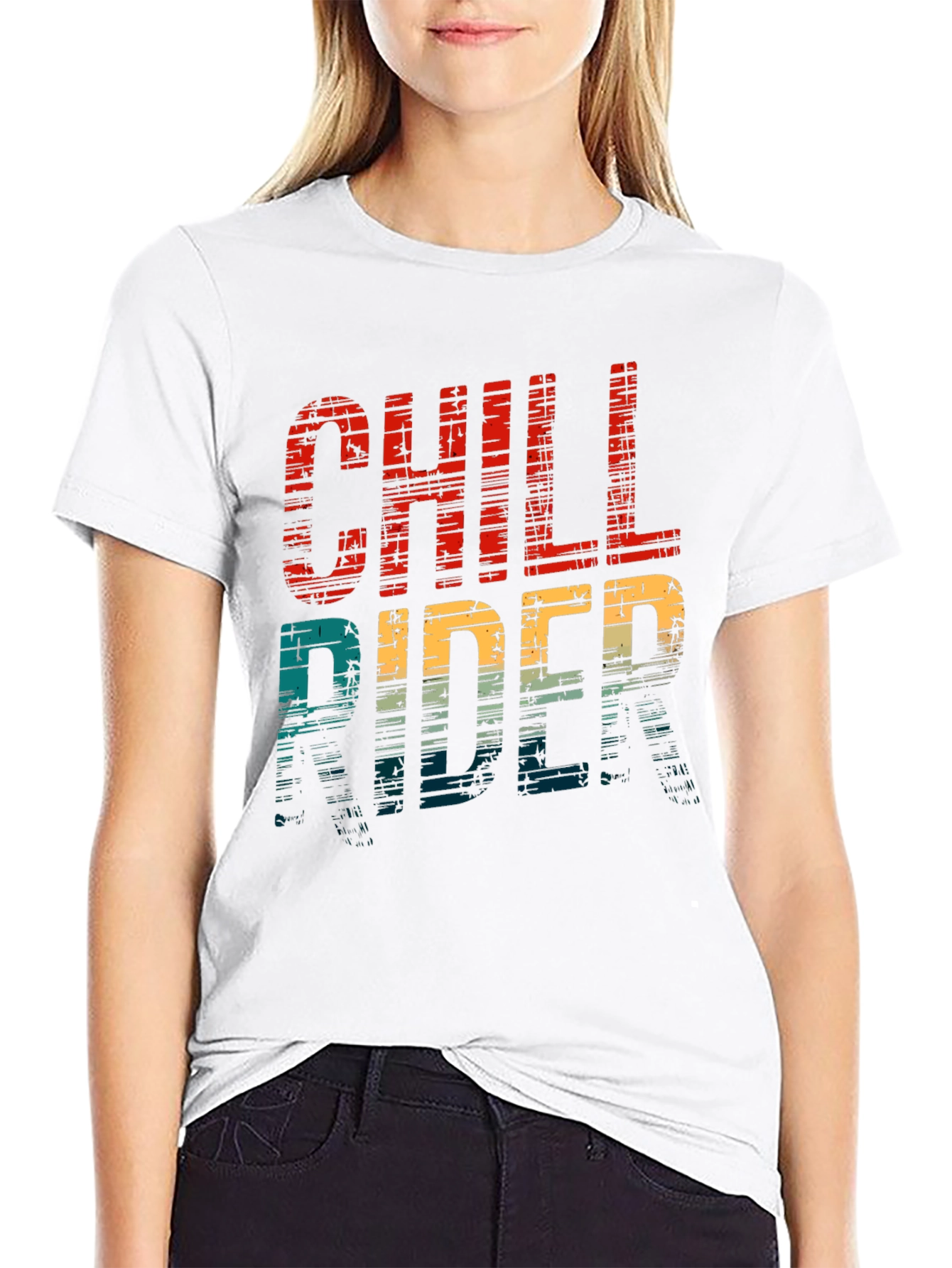 Chill Rider Retro Graphic Tee - Soft Cotton T-Shirt