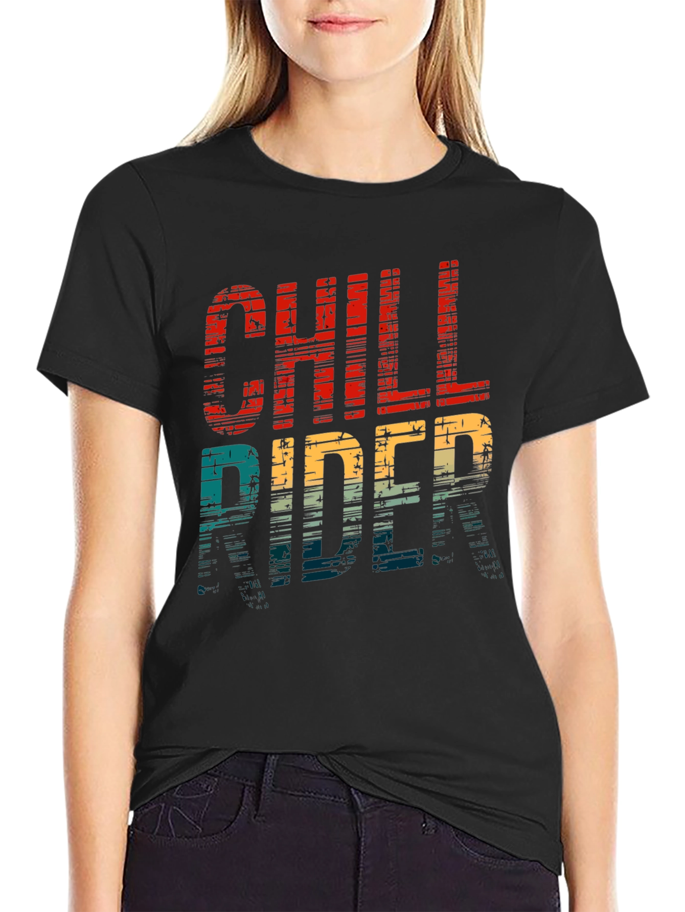 Chill Rider Retro Graphic Tee - Soft Cotton T-Shirt