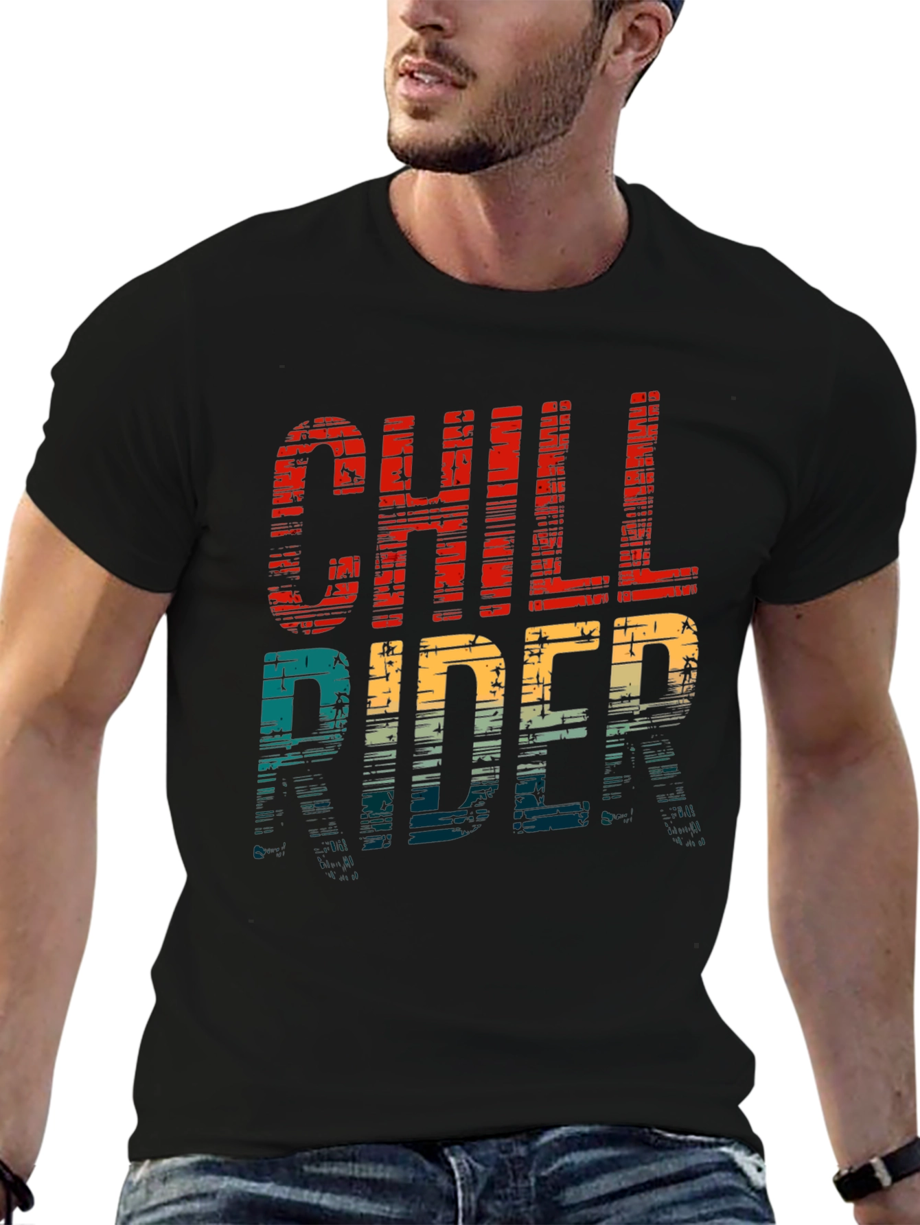 Chill Rider Retro Graphic Tee - Soft Cotton T-Shirt
