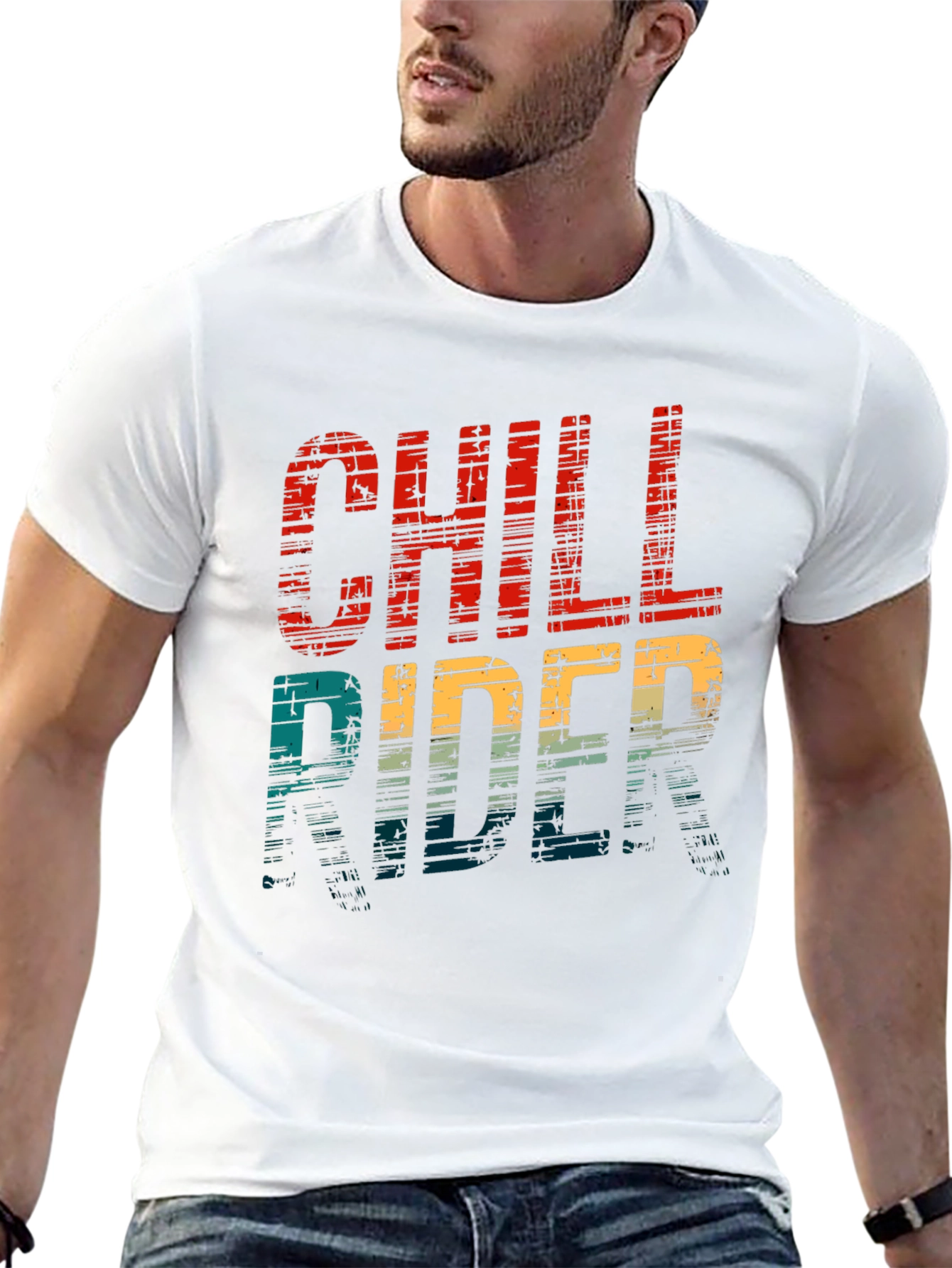 Chill Rider Retro Graphic Tee - Soft Cotton T-Shirt