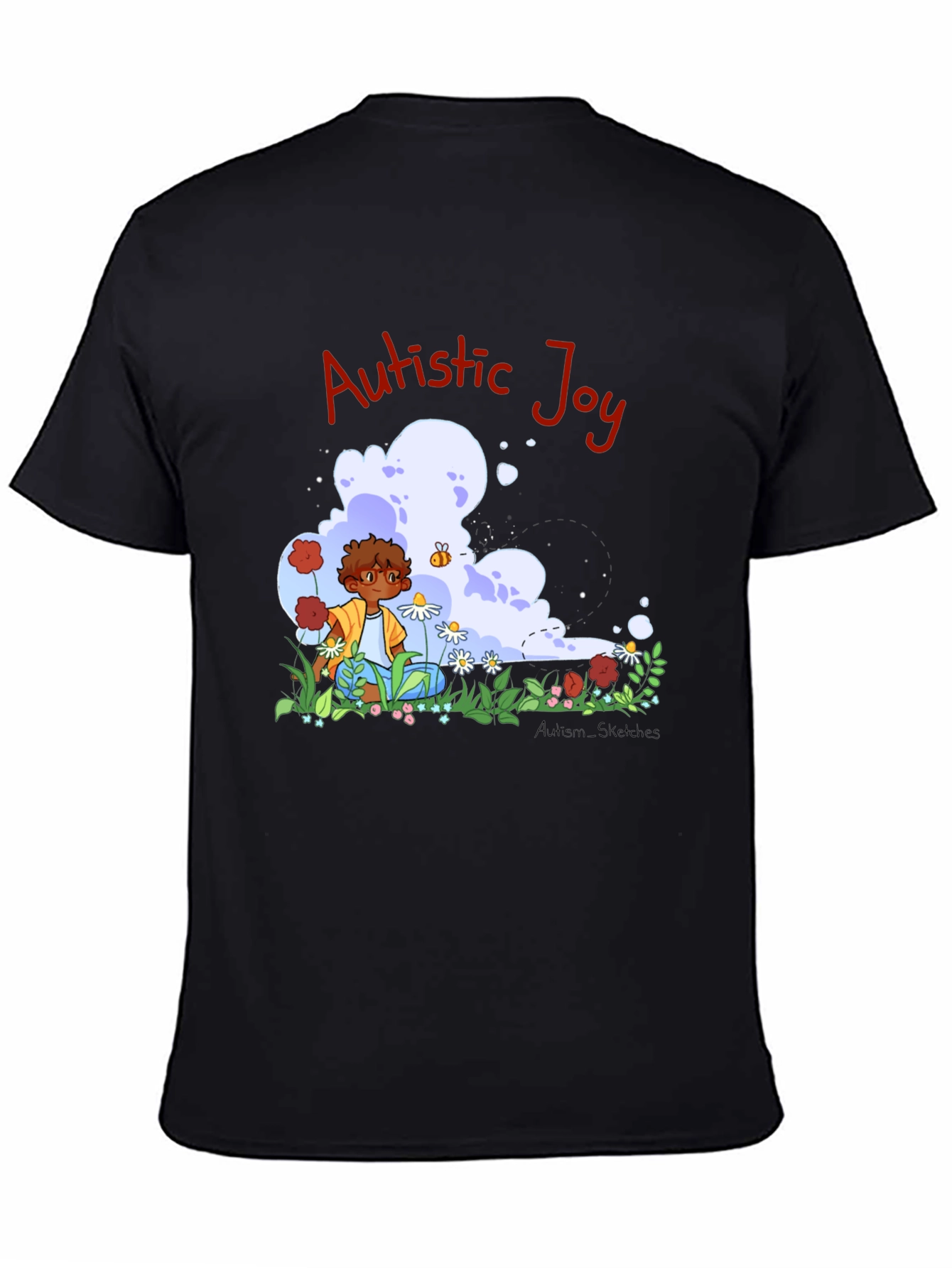 Autistic Joy Black Graphic Tee