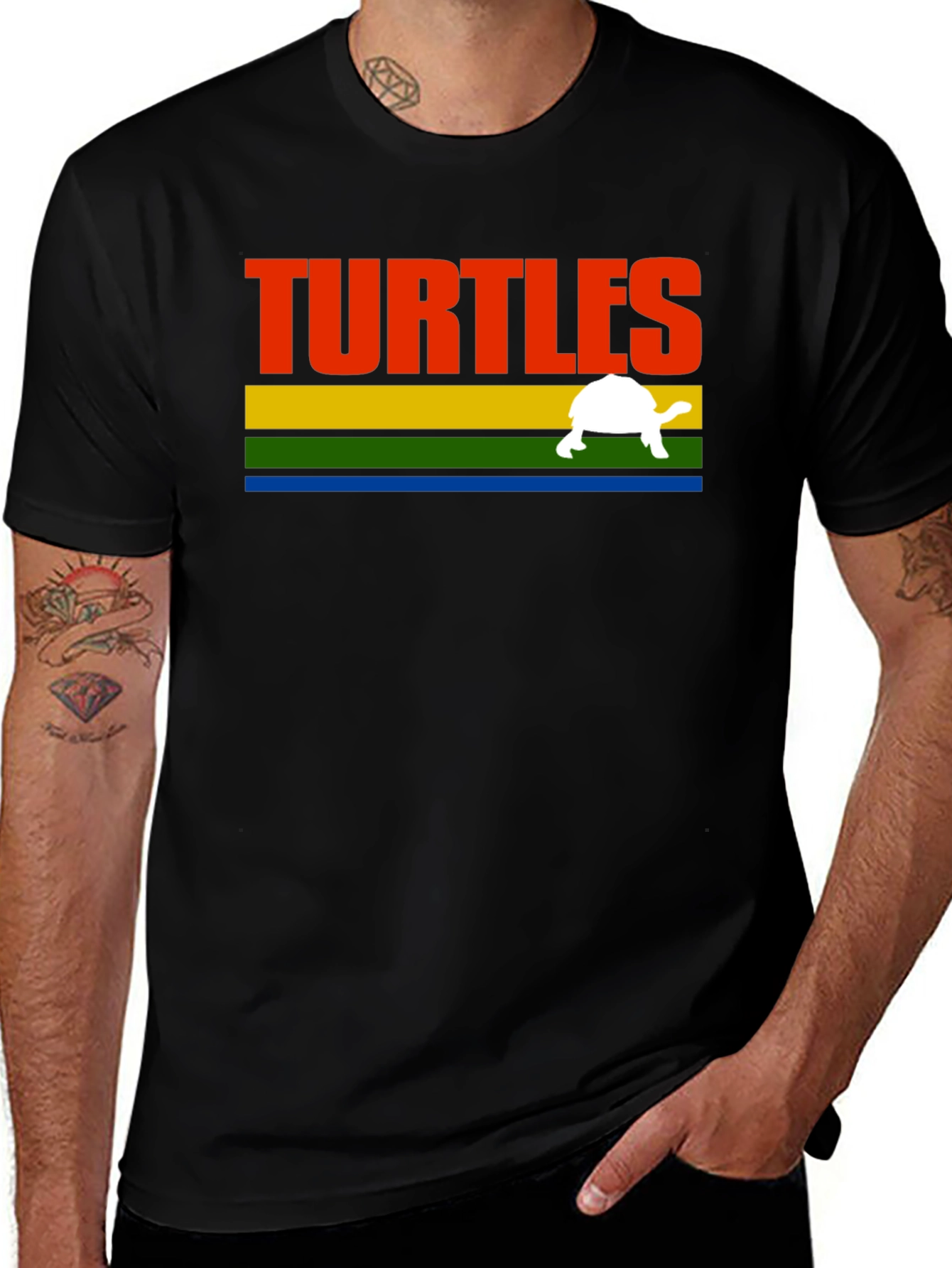 Retro Turtles T-Shirt - Black