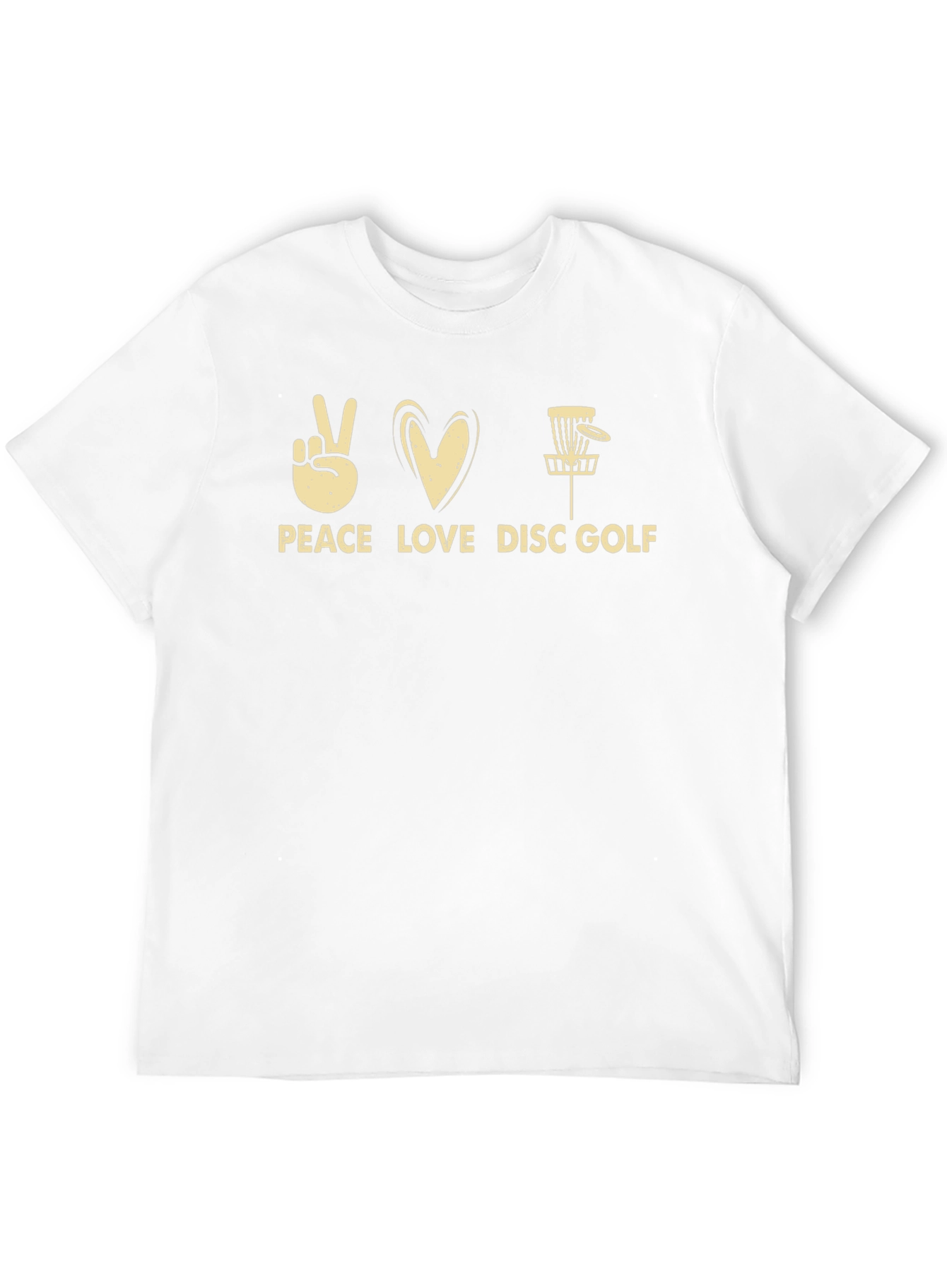 Peace Love Disc Golf T-Shirt - Black Cotton Tee