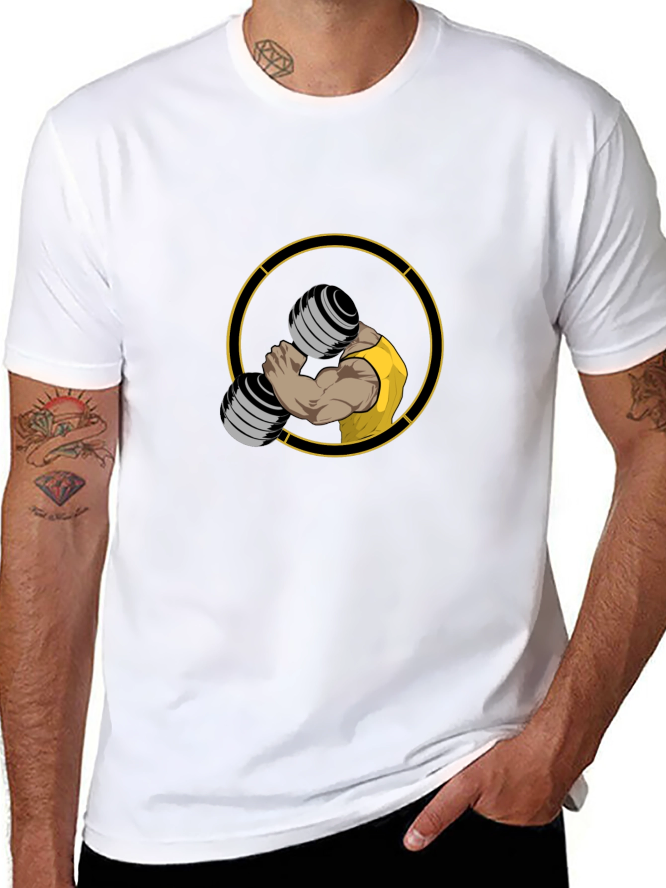 Gym Lift T-Shirt - Black Cotton Graphic Tee